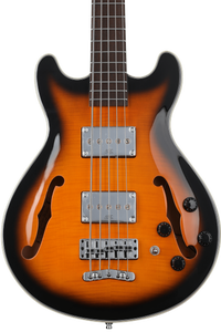 Warwick RockBass Star Bass 5-string Hollowbody Electric Bass - Vintage Sunburst Transparent