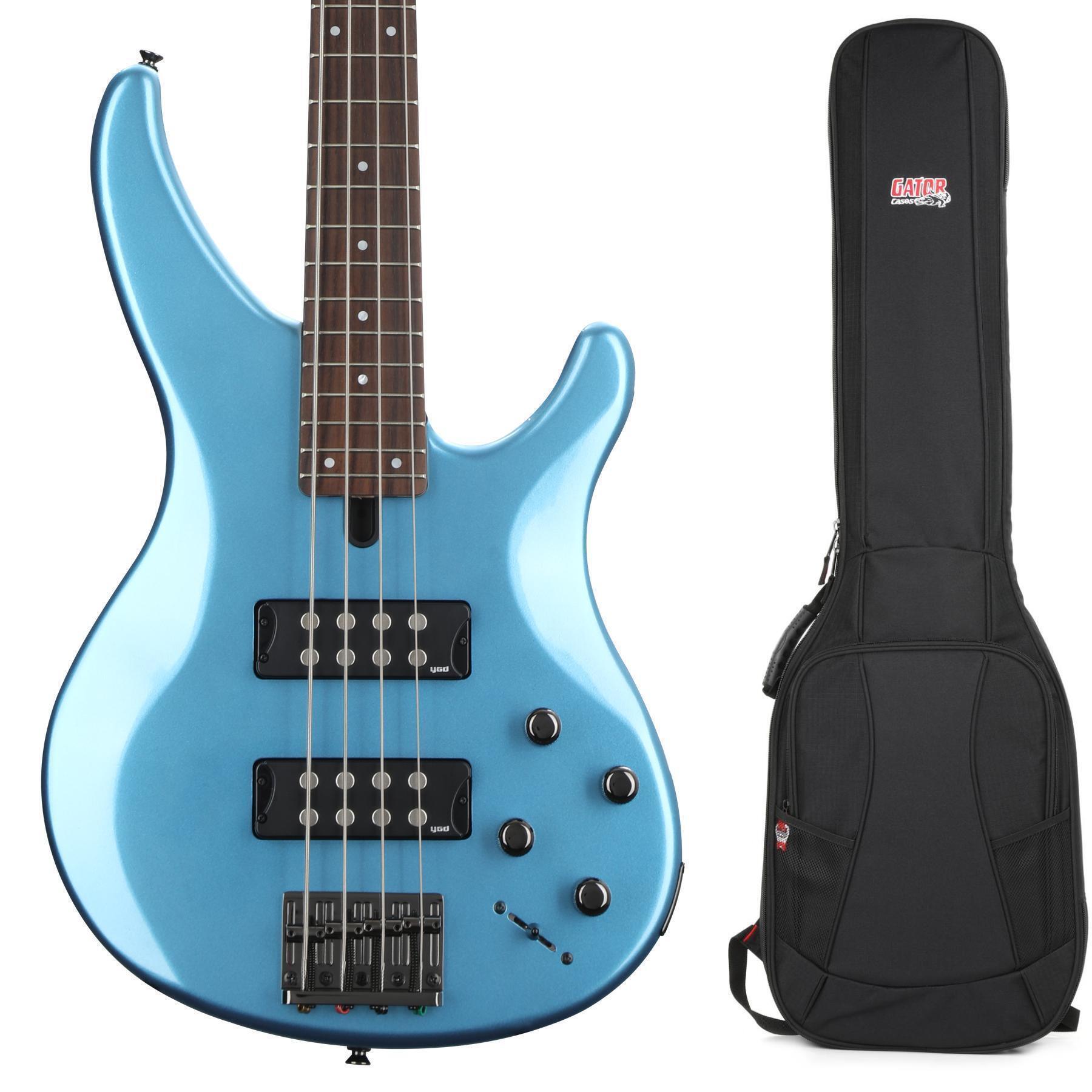 Yamaha TRBX304 Bass Guitar and Gig Bag Bundle - Factory Blue