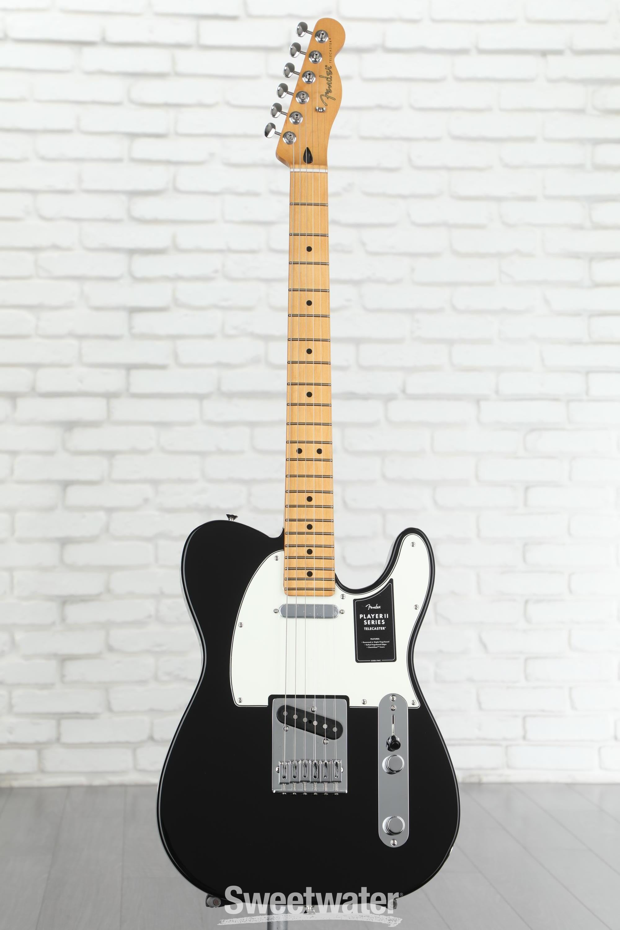 Fender Player II Telecaster Electric Guitar - Black with Maple Fingerboard