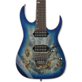 Ibanez RG Premium RG1027PBF - Cerulean Blue Burst | Sweetwater Ibanez RG Premium RG1027PBF - Cerulean Blue Burst | Sweetwater