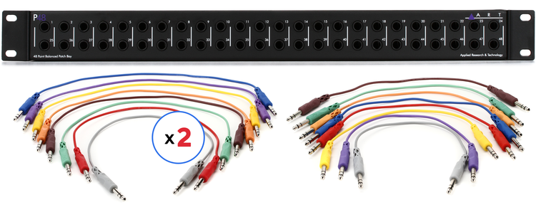 ART P48 48-point 1/4 inch TRS Balanced Patchbay Cable Bundle
