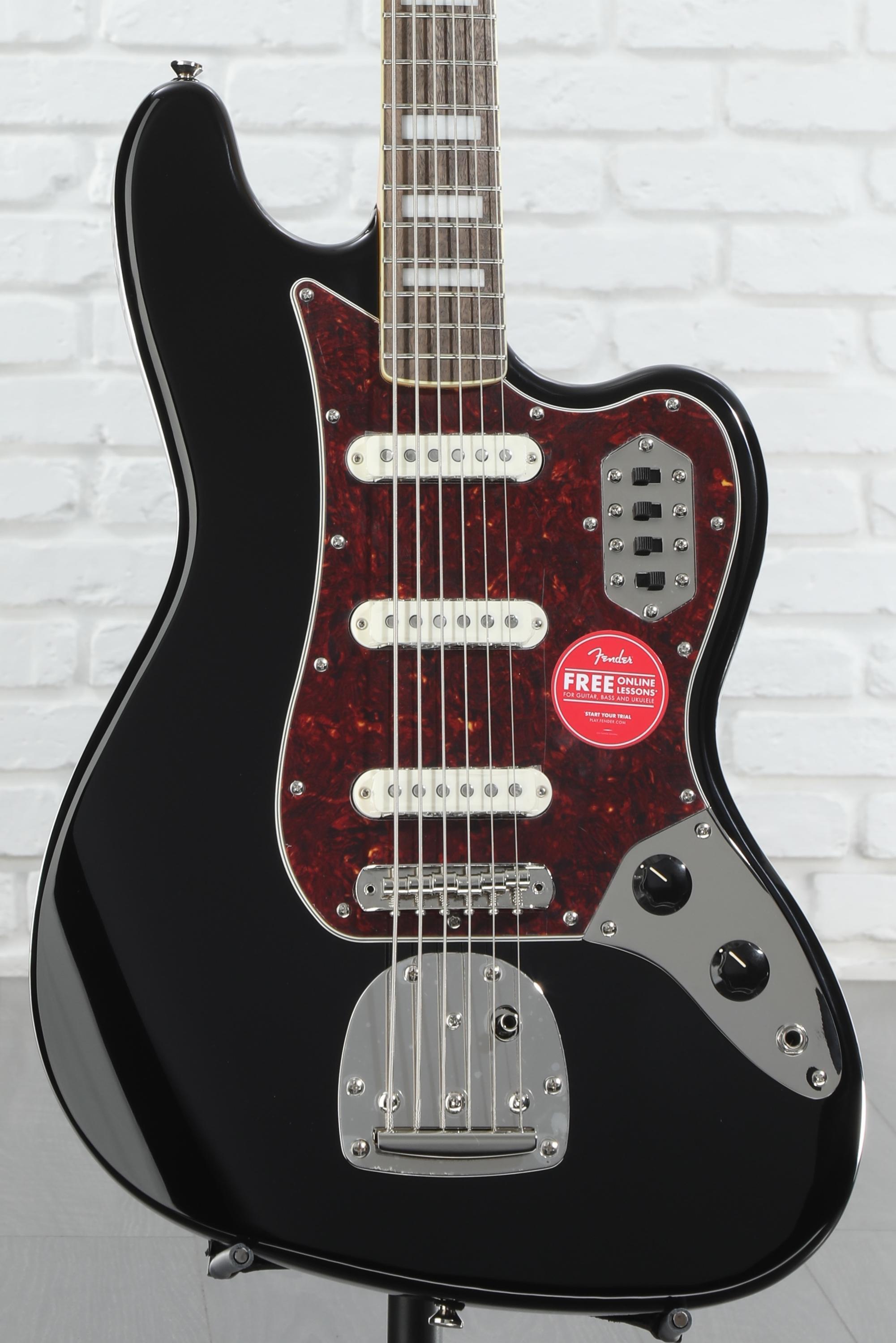 Squier Classic Vibe Bass VI Guitar - Black | Sweetwater