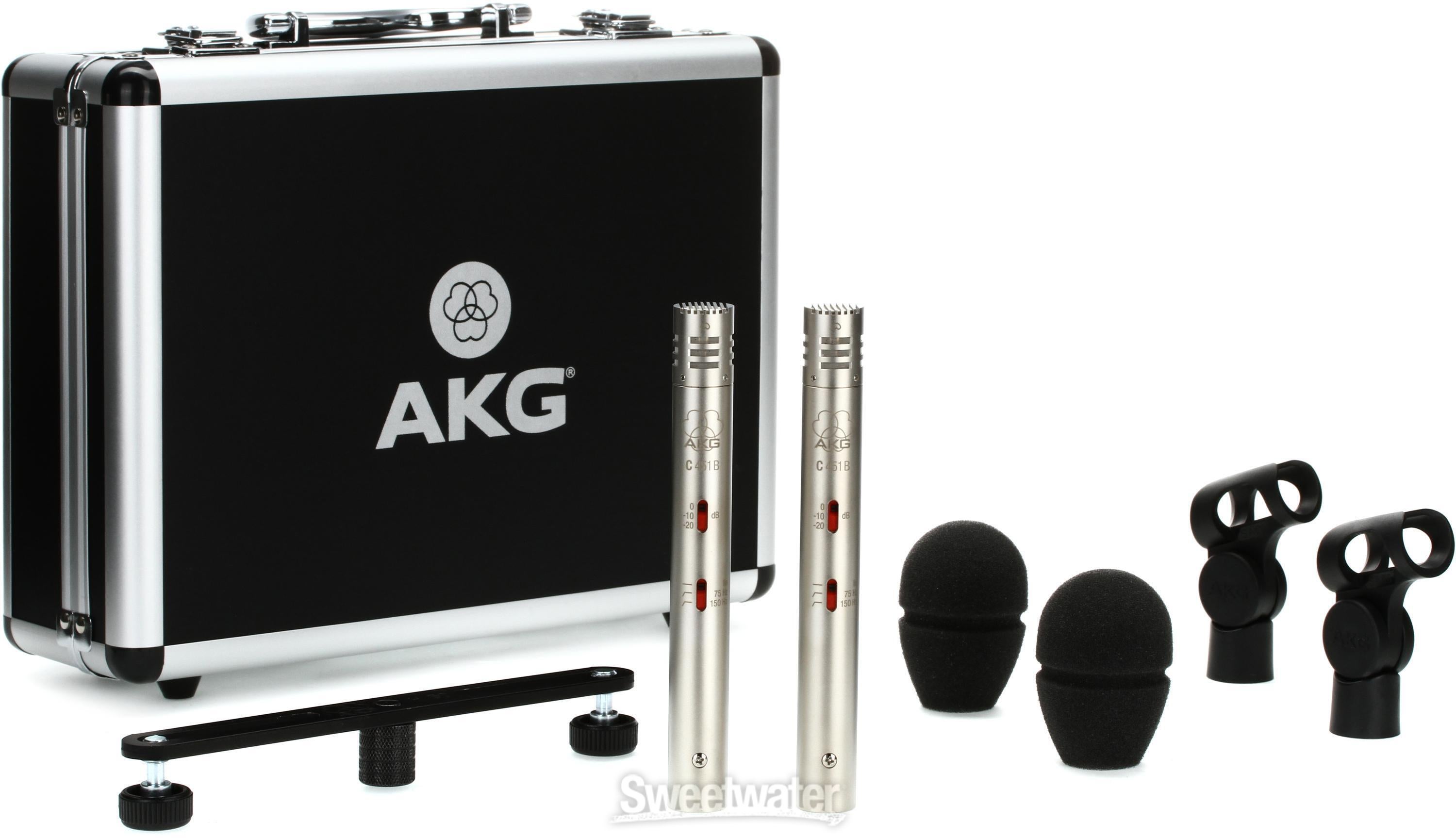 AKG C451 B Small-diaphragm Condenser Microphones - Matched Stereo Pair
