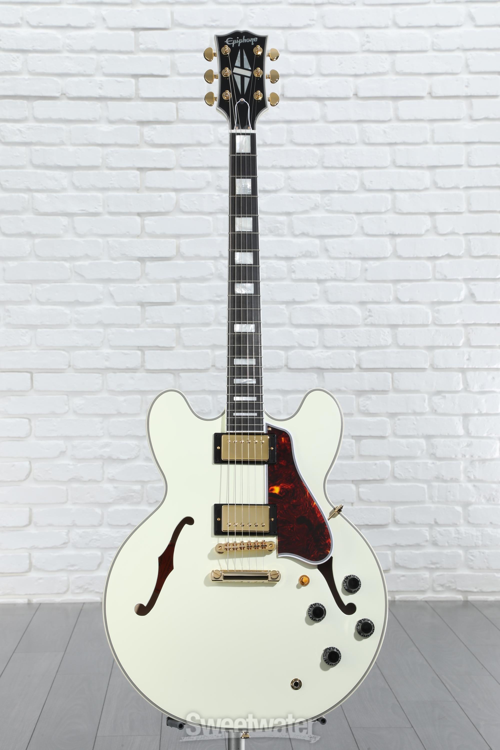Epiphone ES-355 ホワイト by Gibson セミアコ Epiphone 1959 ES-355 Semi-Hollow Electric Guitar Classic