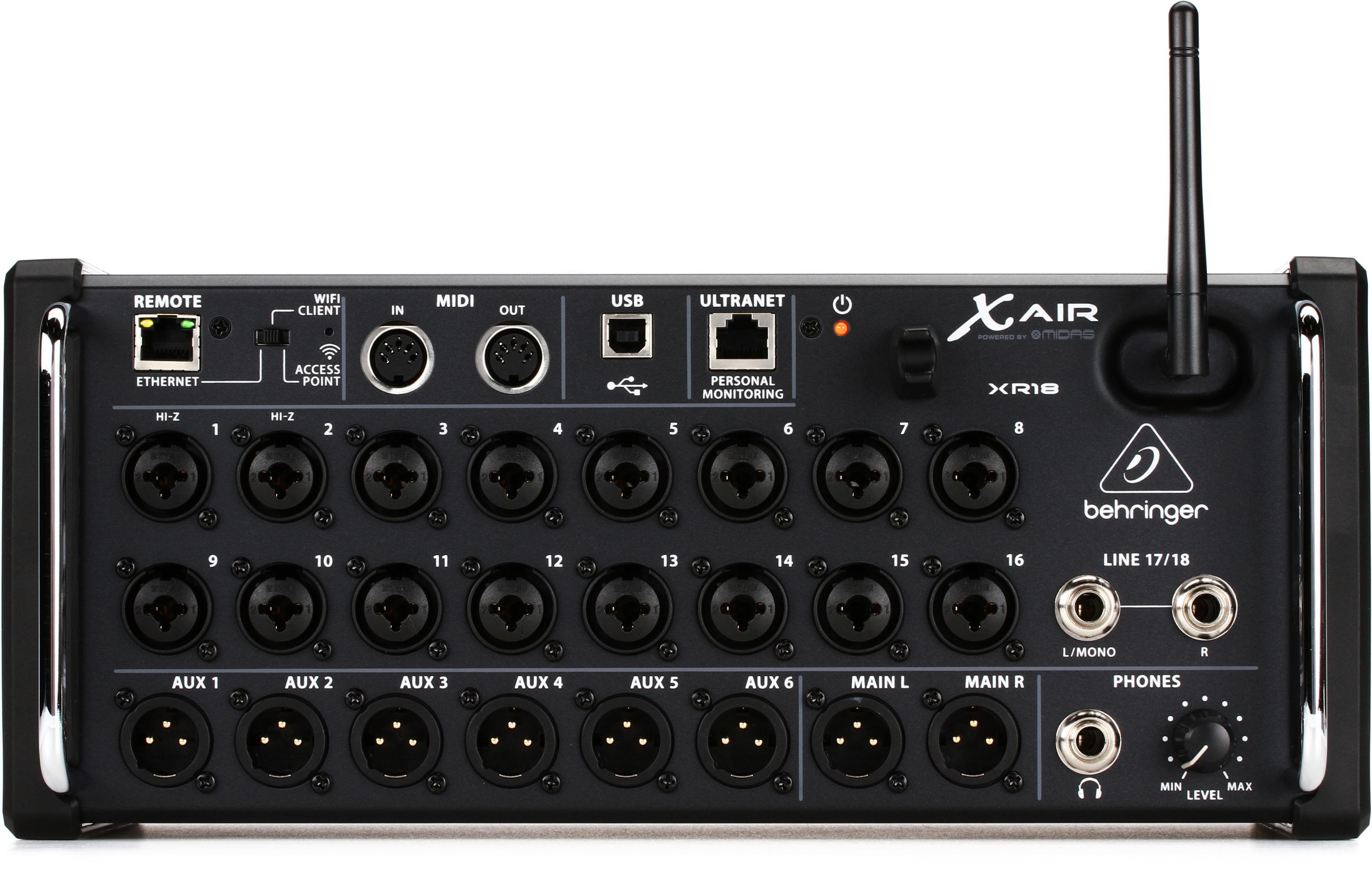 Behringer X Air XR18 18-channel Tablet-Controlled Digital Mixer Reviews  Sweetwater