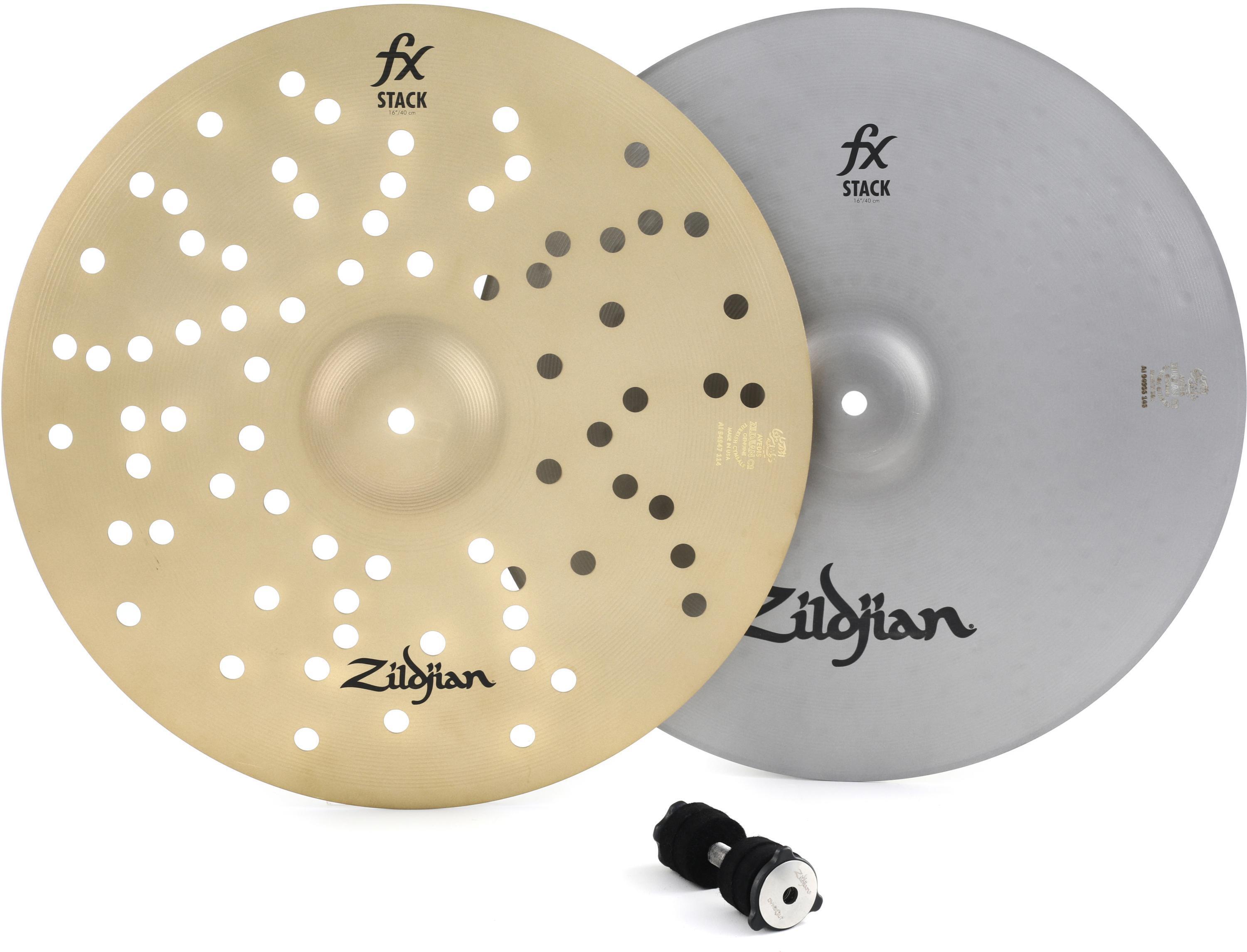 Zildjian 16-inch FX Stacks Cymbals with Cymbolt Mount | Sweetwater