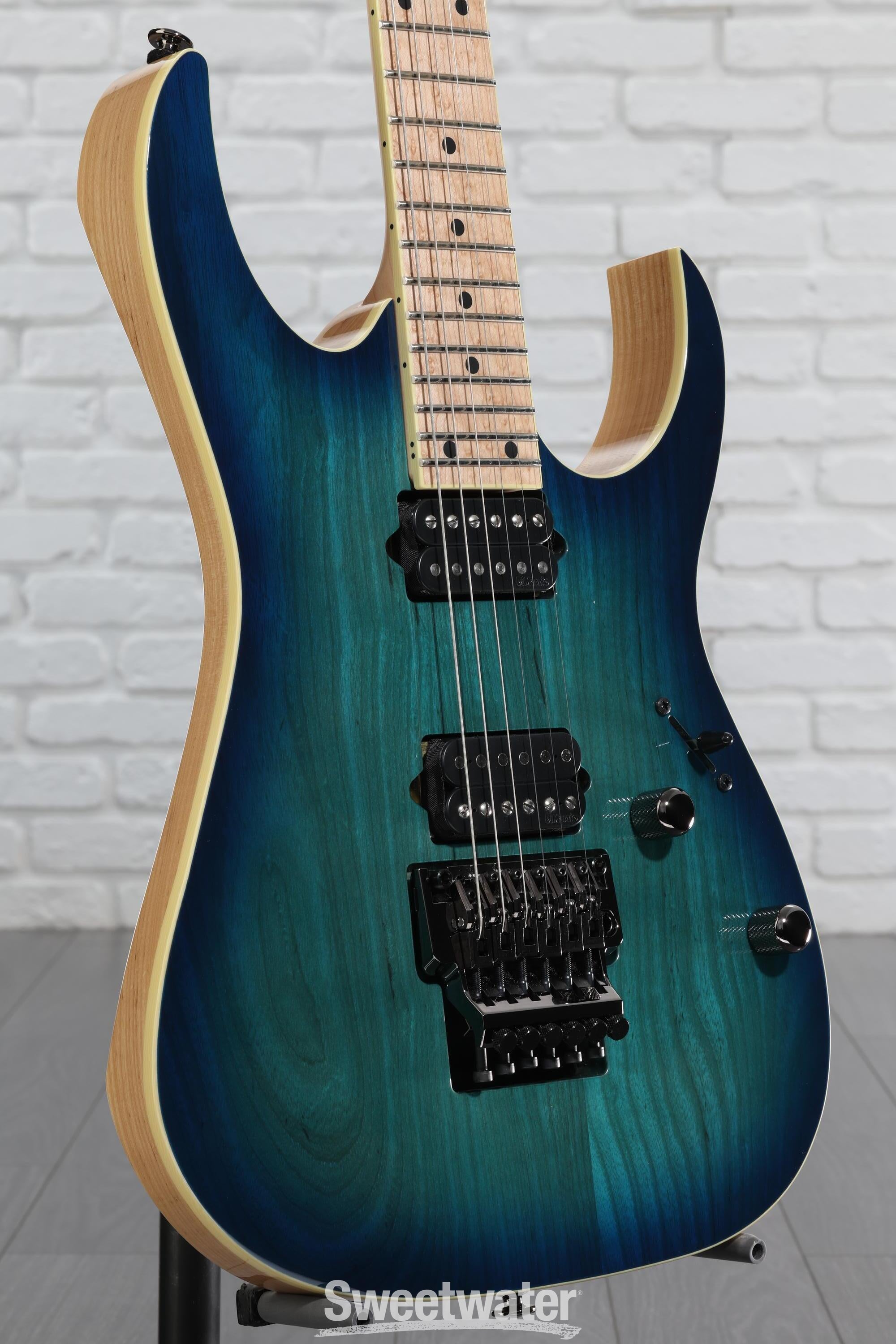 sws117！　Ibanez prestige RG652AHM Ibanez Prestige RG652AHM - Nebula Green Burst Reviews | Sweetwater