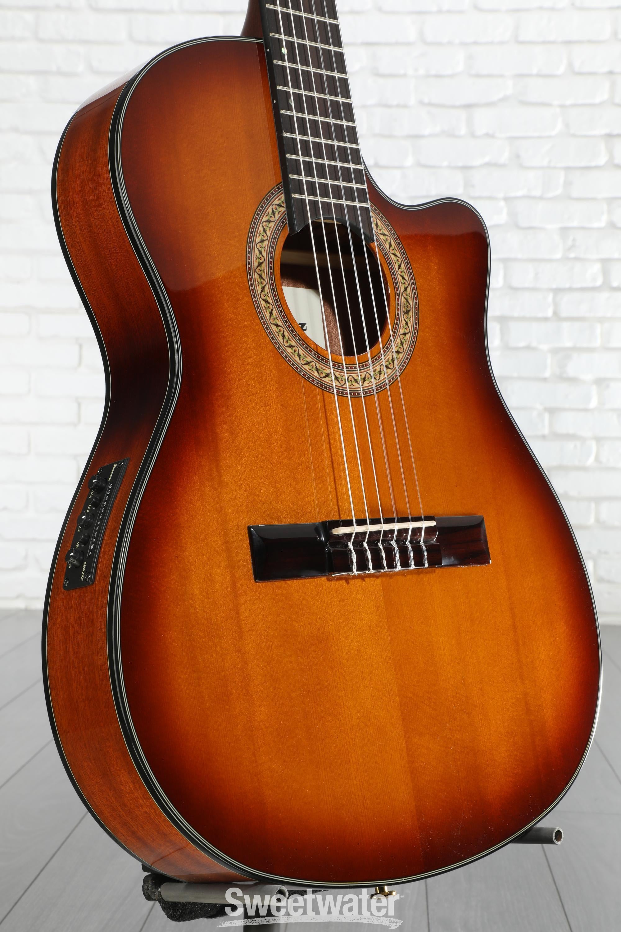 Photo of Ibanez GA Cutaway Thinline Nylon-string Acoustic-electric Guitar - Violin Sunburst