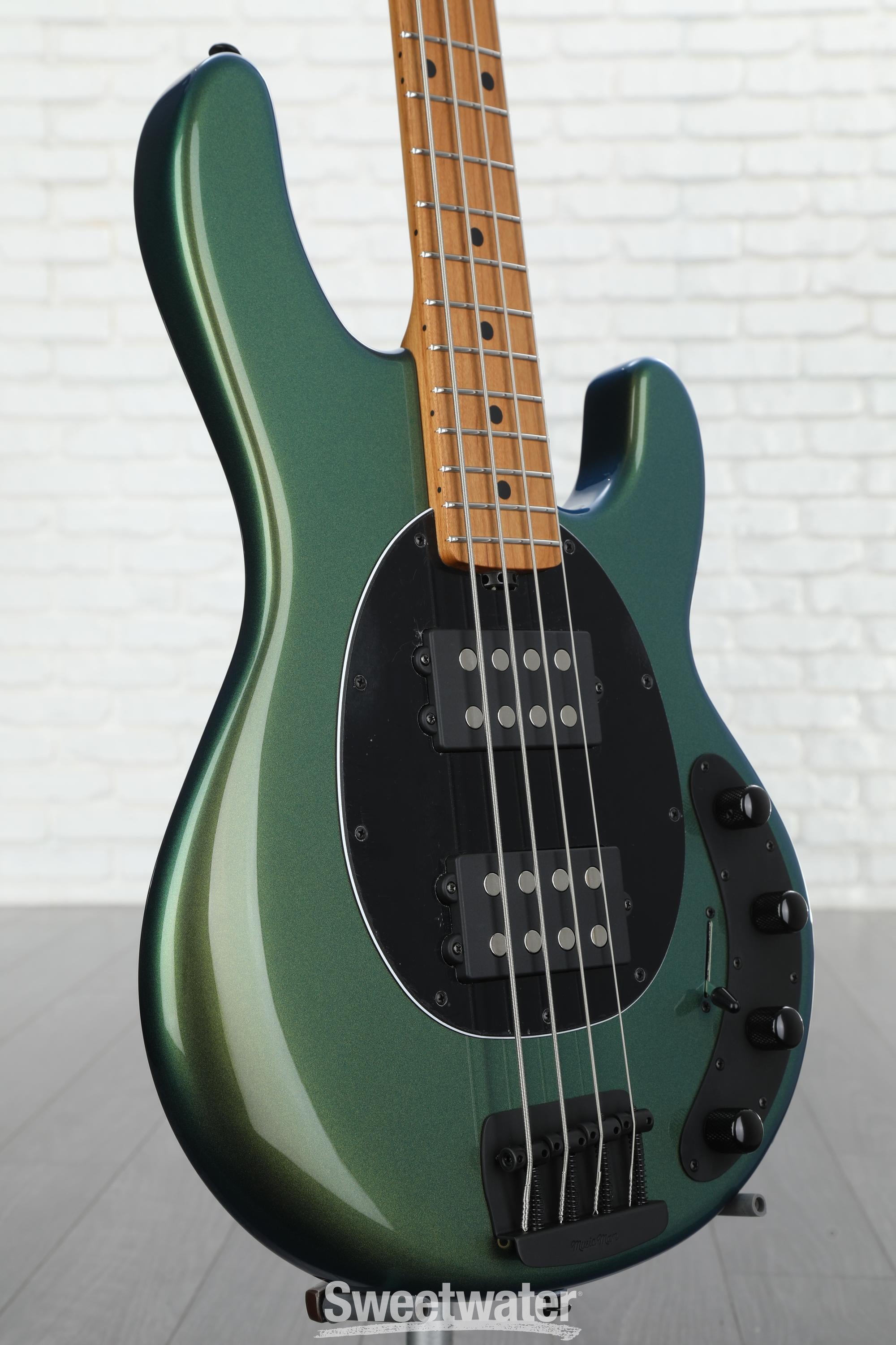 Ernie Ball Music Man StingRay Special HH Bass Guitar - Emerald Iris,  Sweetwater Exclusive