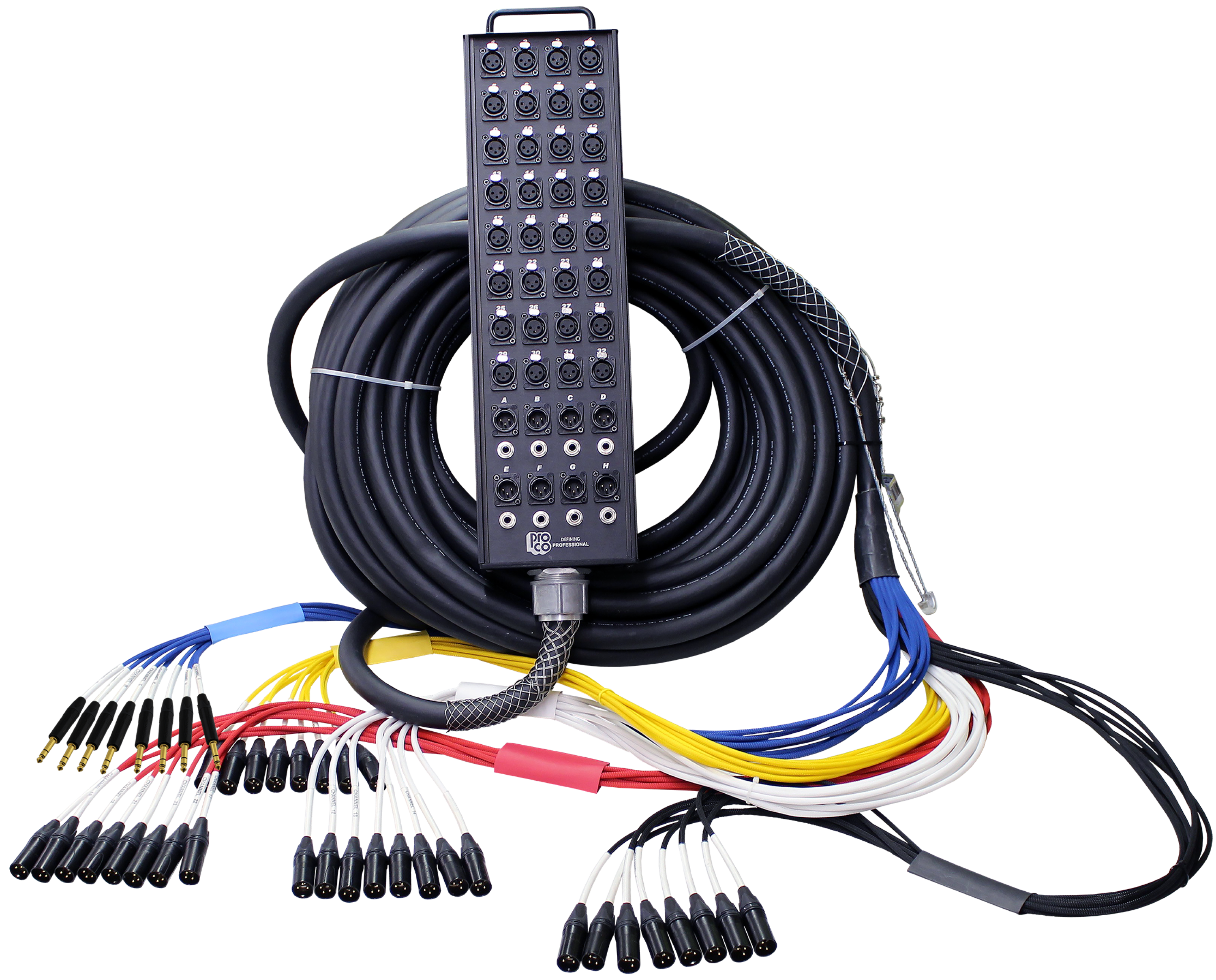 Photo of Pro Co RM3208FBQ-200 RoadMaster 32x8 Stage Snake with 1/4 inch Returns - 200 foot