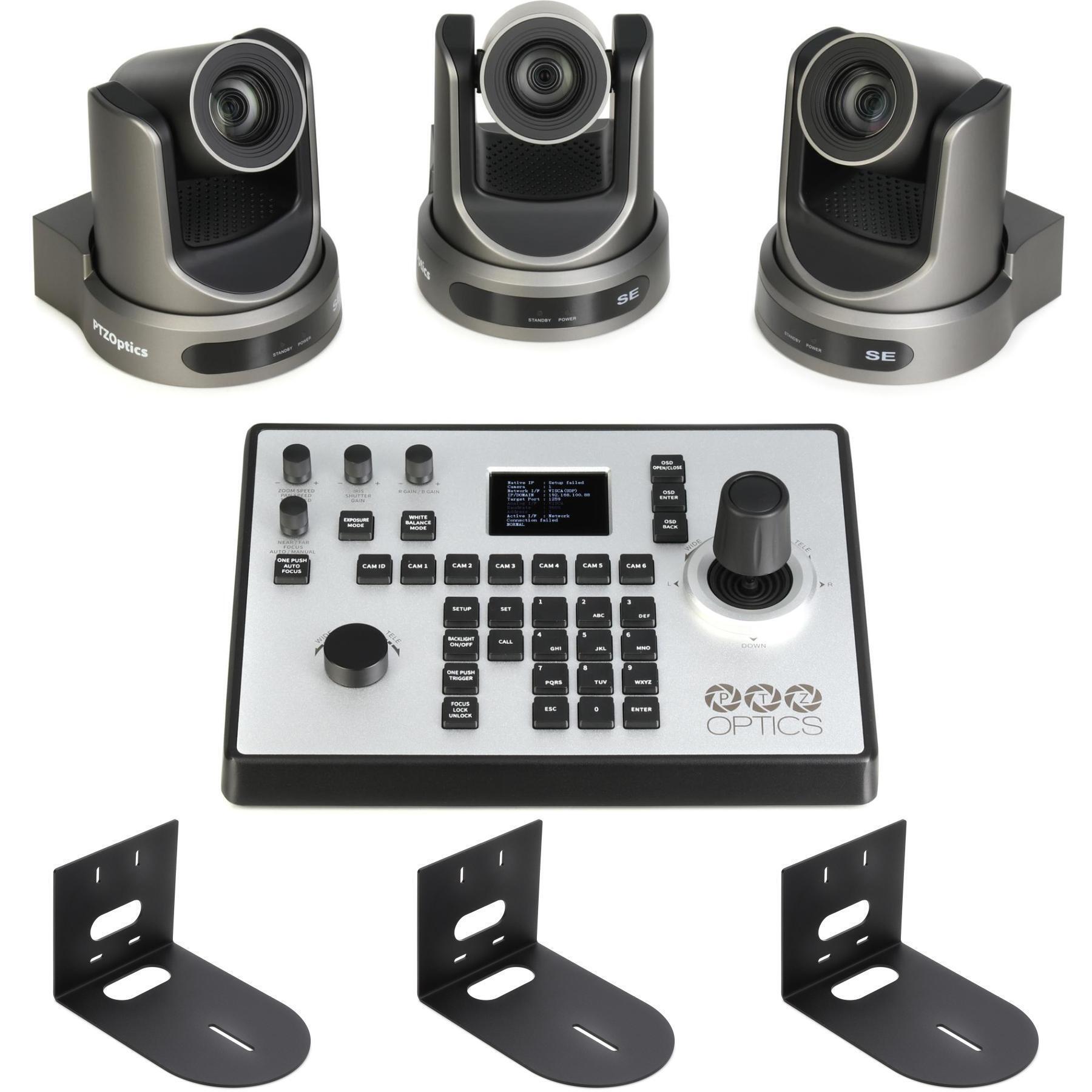 Photo of PTZOptics Producer Move SE 20X PTZ Camera Bundle with Wall Mounts