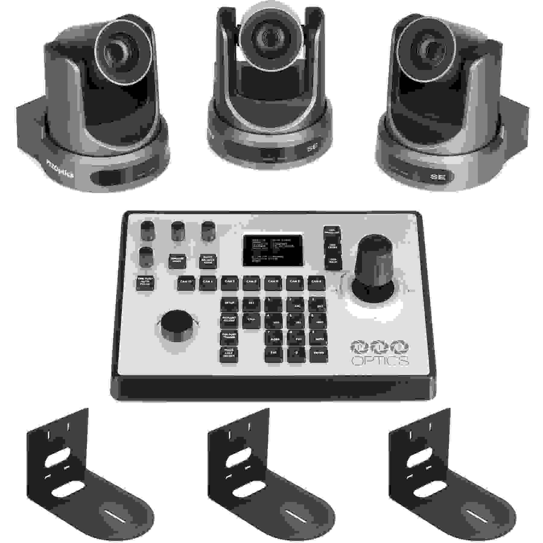 PTZOptics Producer Move SE 20X PTZ Camera Bundle with Wall Mounts
