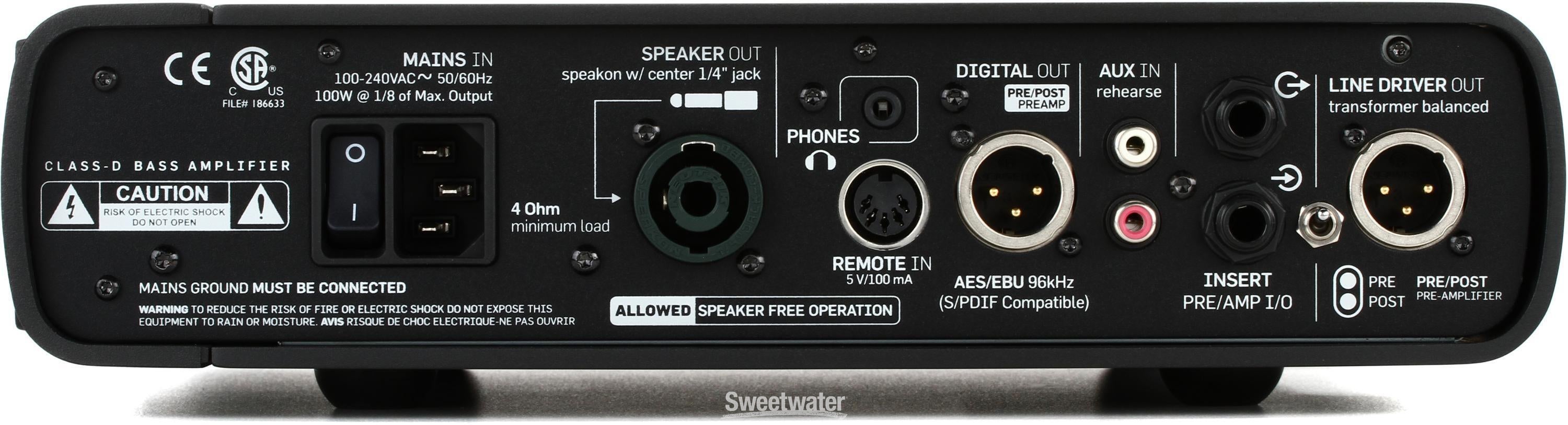 TC Electronic RH750 750-Watt Compact Bass Head | Sweetwater