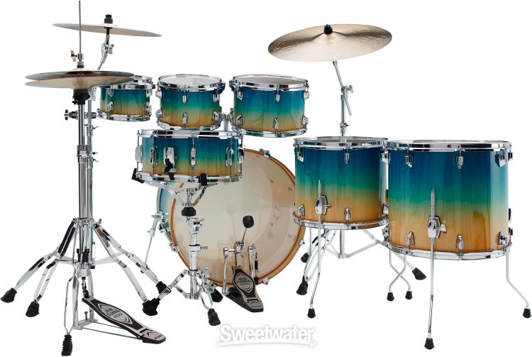 Tama Superstar Classic 7-piece Shell Pack with Snare - Caribbean Lacebark Pine Fade