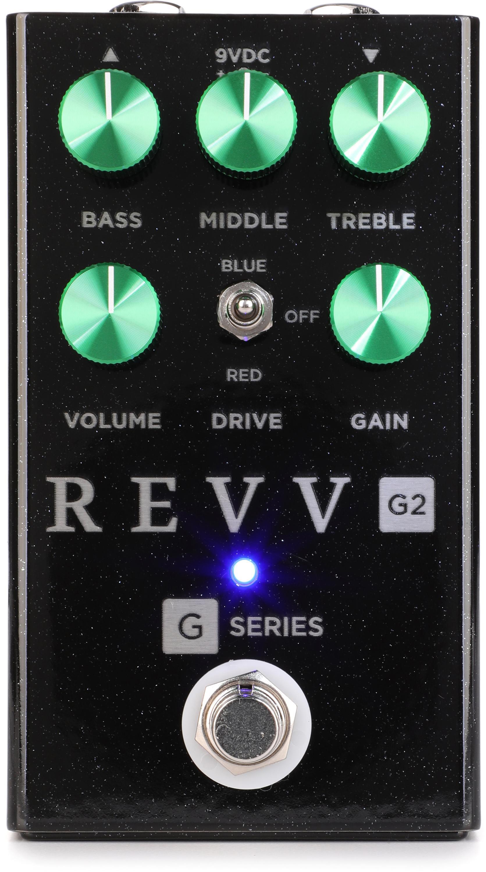 Revv G2 Green Channel Preamp/Overdrive/Distortion Pedal - Black ...