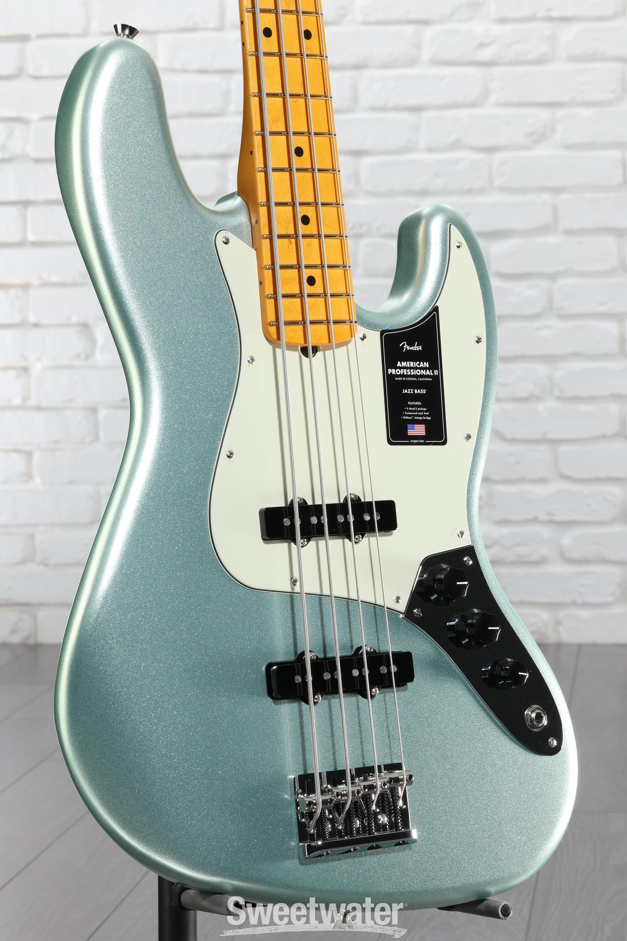 Fender American Professional II Jazz Bass - Mystic Surf Green with