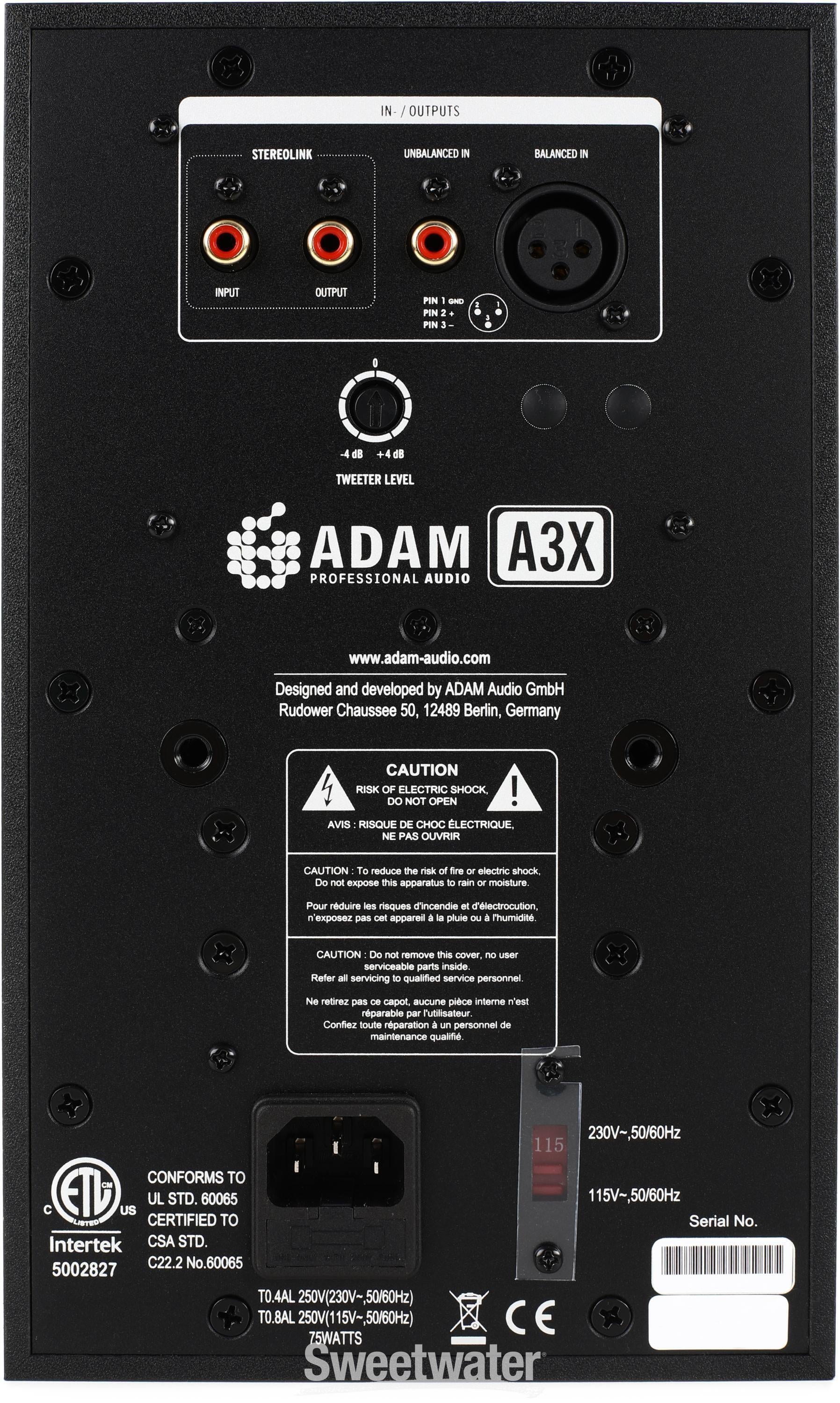 ADAM Audio A3X 4.5 inch Powered Studio Monitor