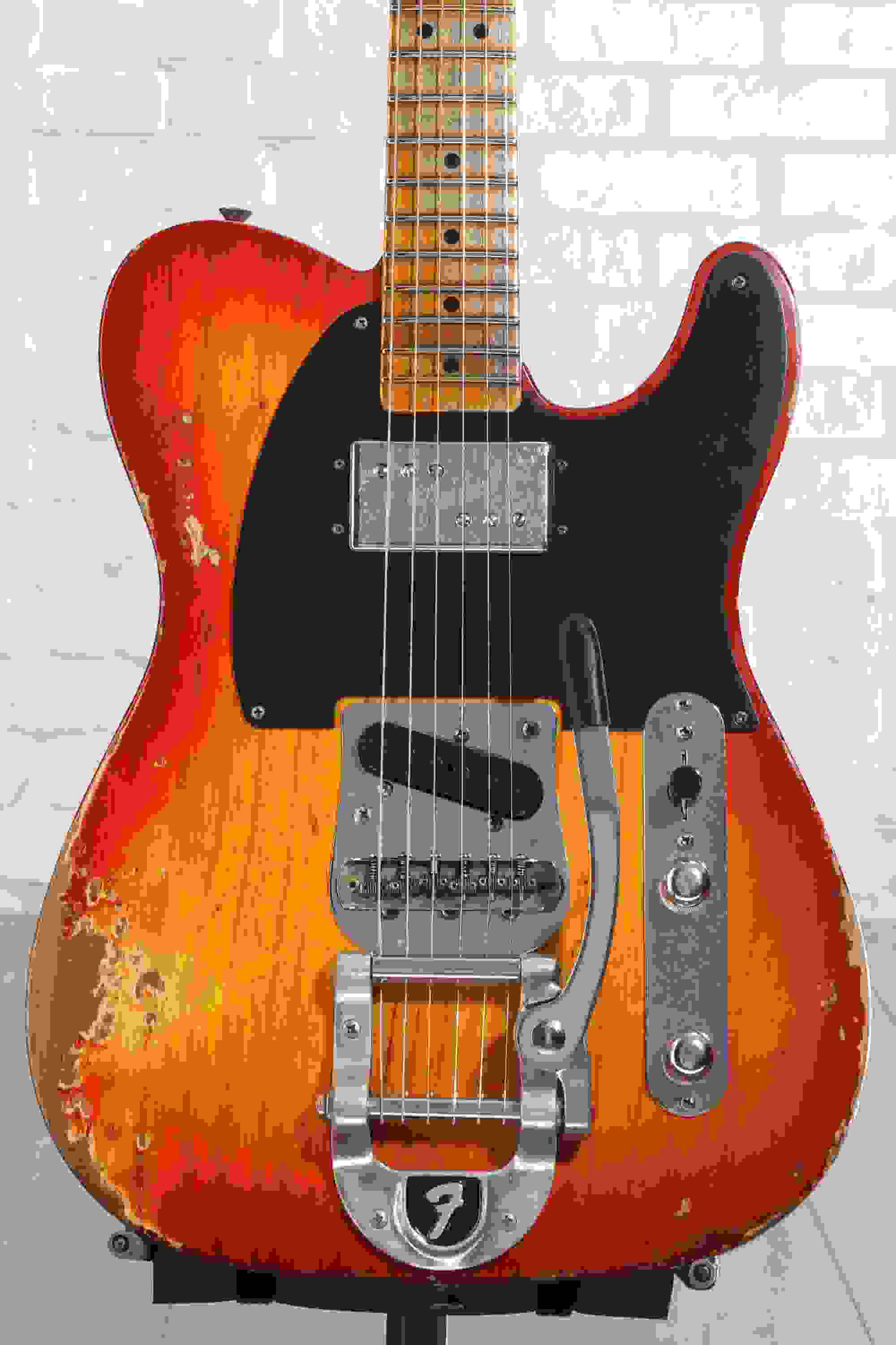 Fender Custom Shop Special Edition CuNiFe Blackguard Telecaster Electric Guitar - Aged Cherry Sunburst, Heavy Relic