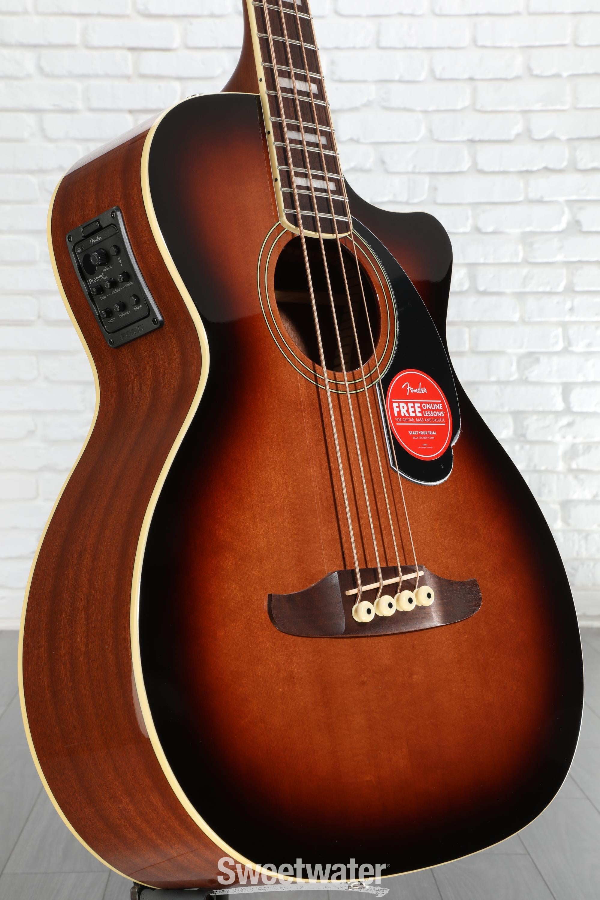 Fender Kingman Acoustic-electric Bass - Shaded Edge Burst | Sweetwater