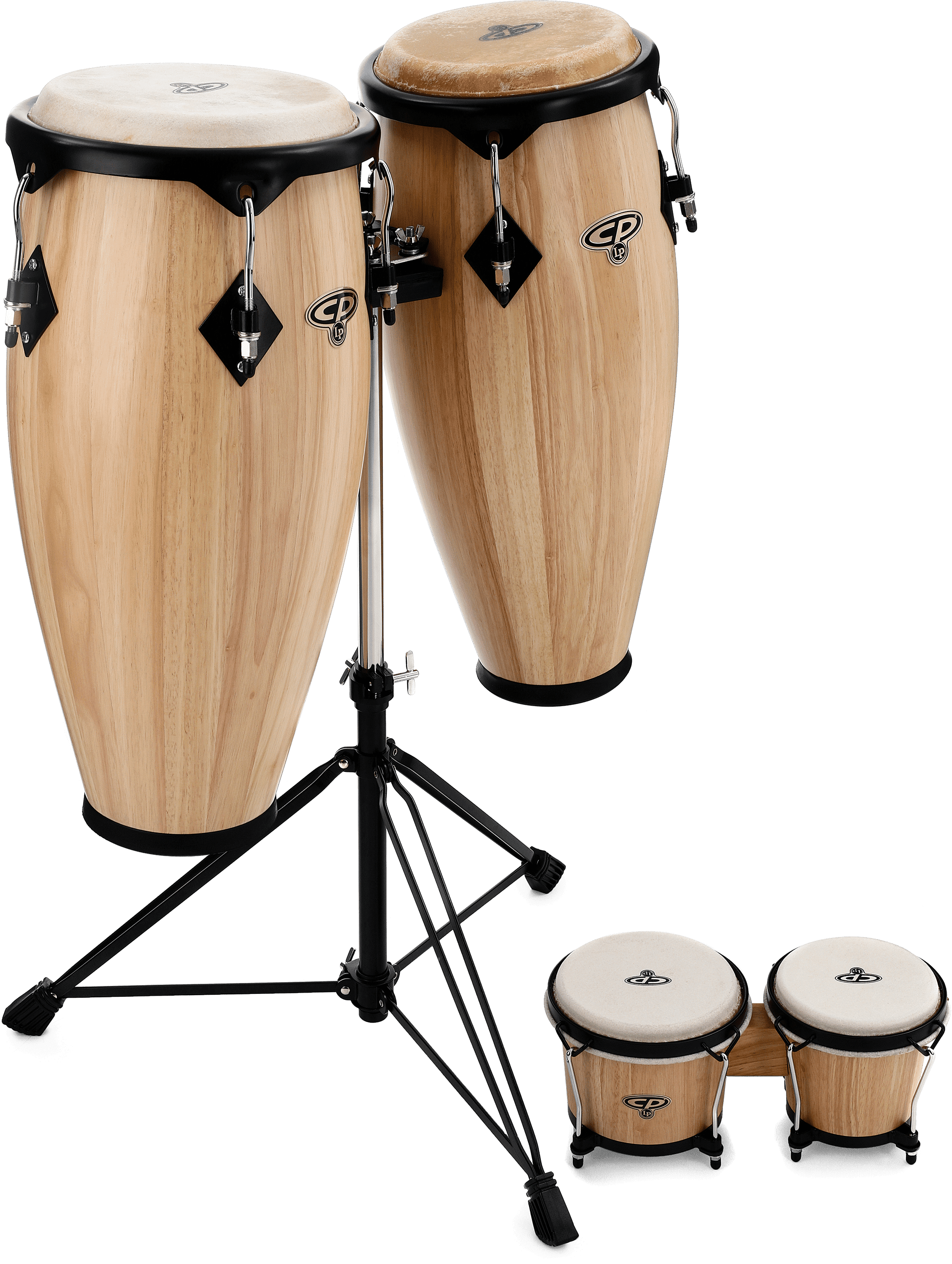 Cosmic Percussion Conga Set with Free Bongos - 9/10 inch Natural