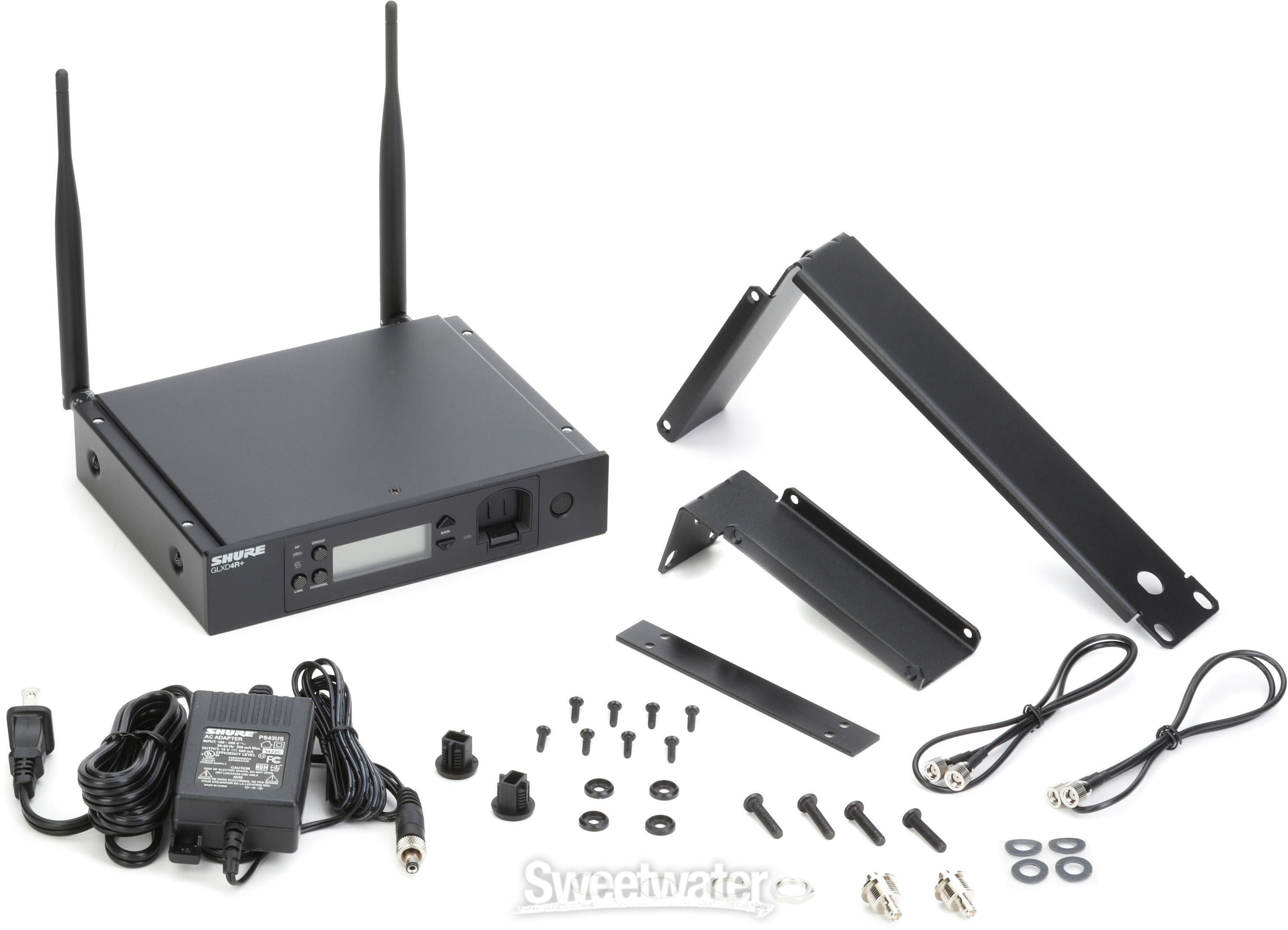 Shure GLXD4R+ Digital Wireless Rackmount Receiver | Sweetwater