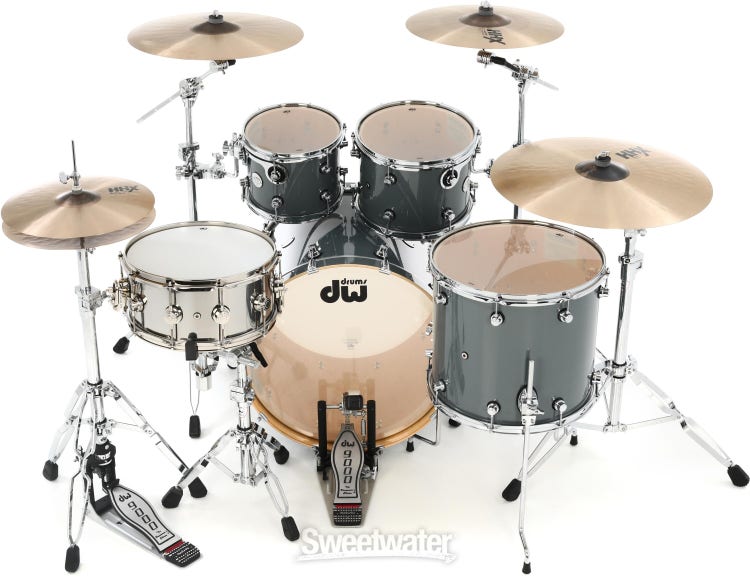 DW Design Series 4-piece Shell Pack - Steel Grey