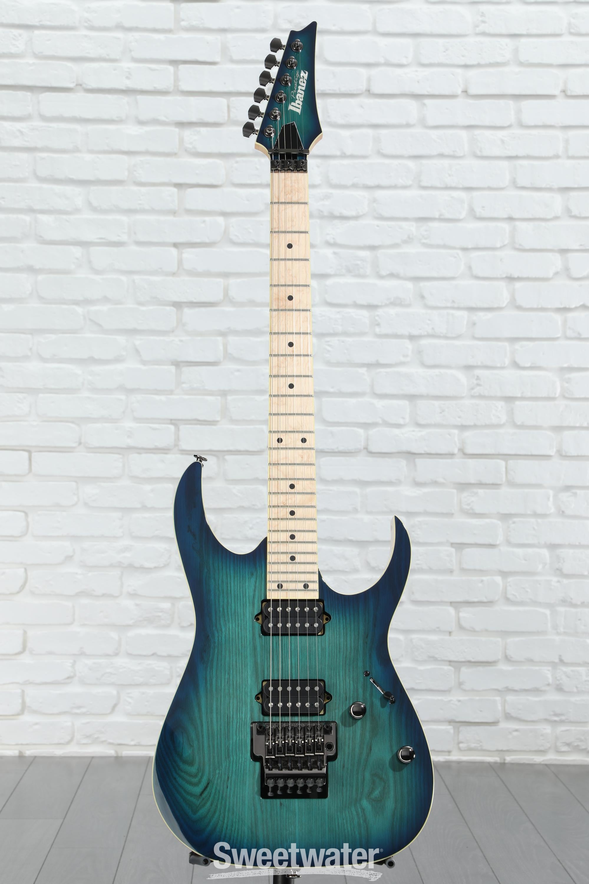 sws117！　Ibanez prestige RG652AHM Ibanez Prestige RG652AHM - Nebula Green Burst | Sweetwater