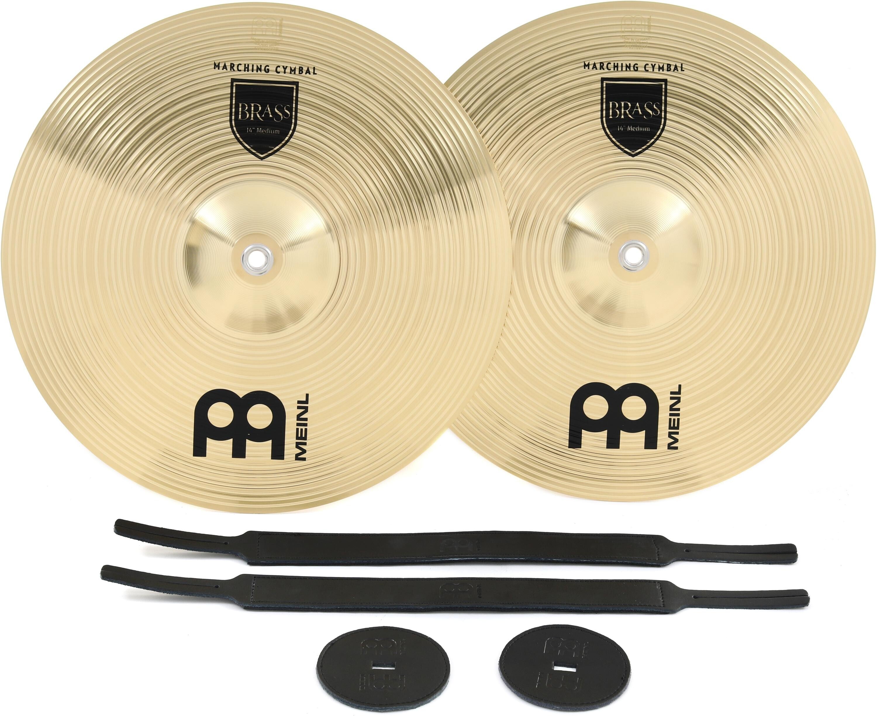 Meinl Cymbals Student Range Brass Crash Cymbals - 14-inch (1-pair