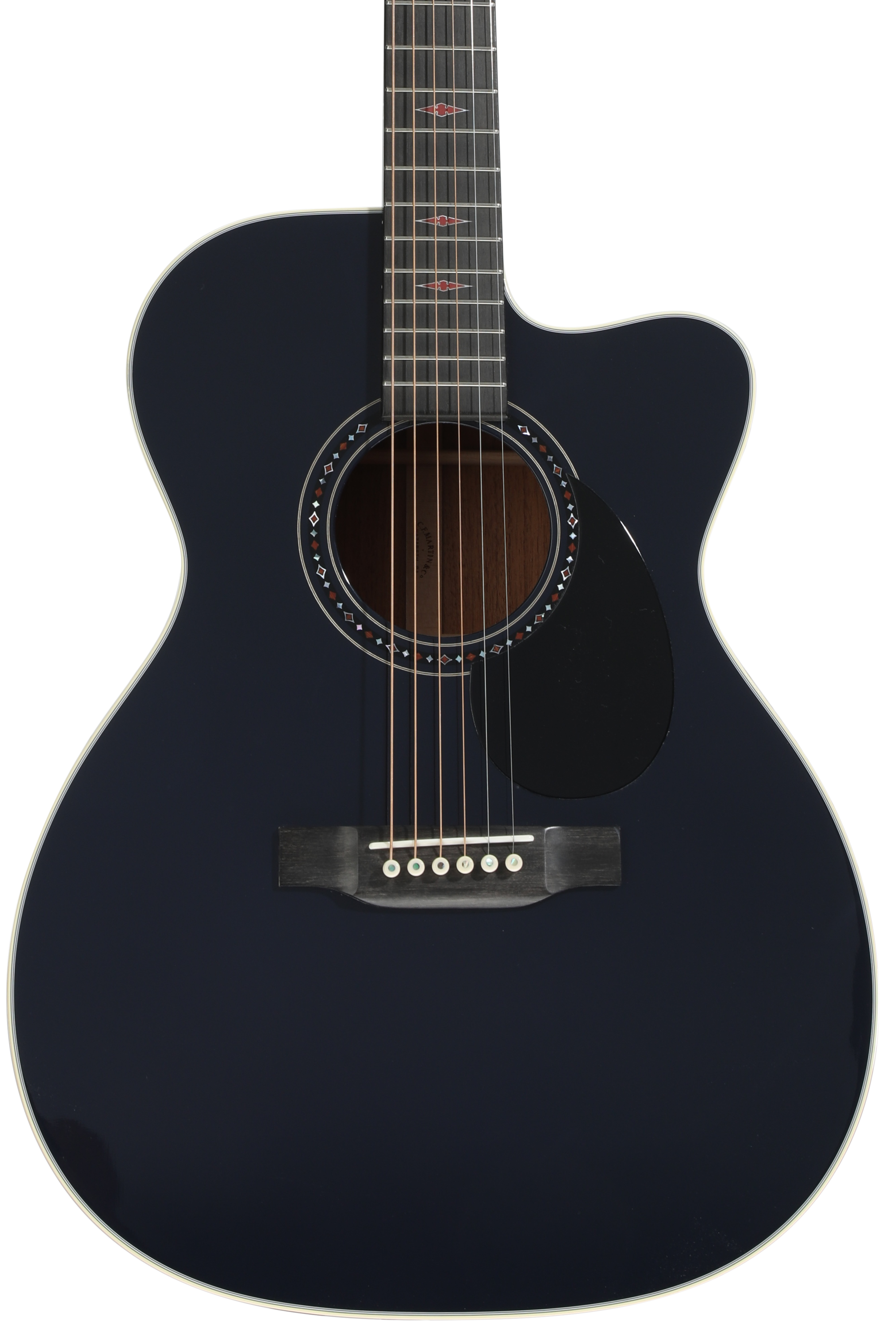 Martin Custom Shop OMC Spruce/Mahogany Acoustic Guitar - Gloss Navy Blue |  Sweetwater