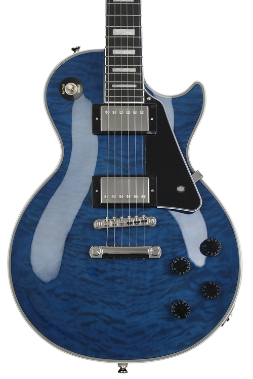 Epiphone Les Paul Custom Electric Guitar - Viper Blue, Sweetwater