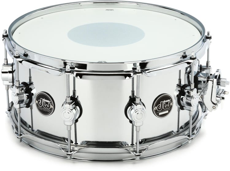 DW Performance Series Steel 6.5 x 14-inch Snare Drum - Polished Chrome