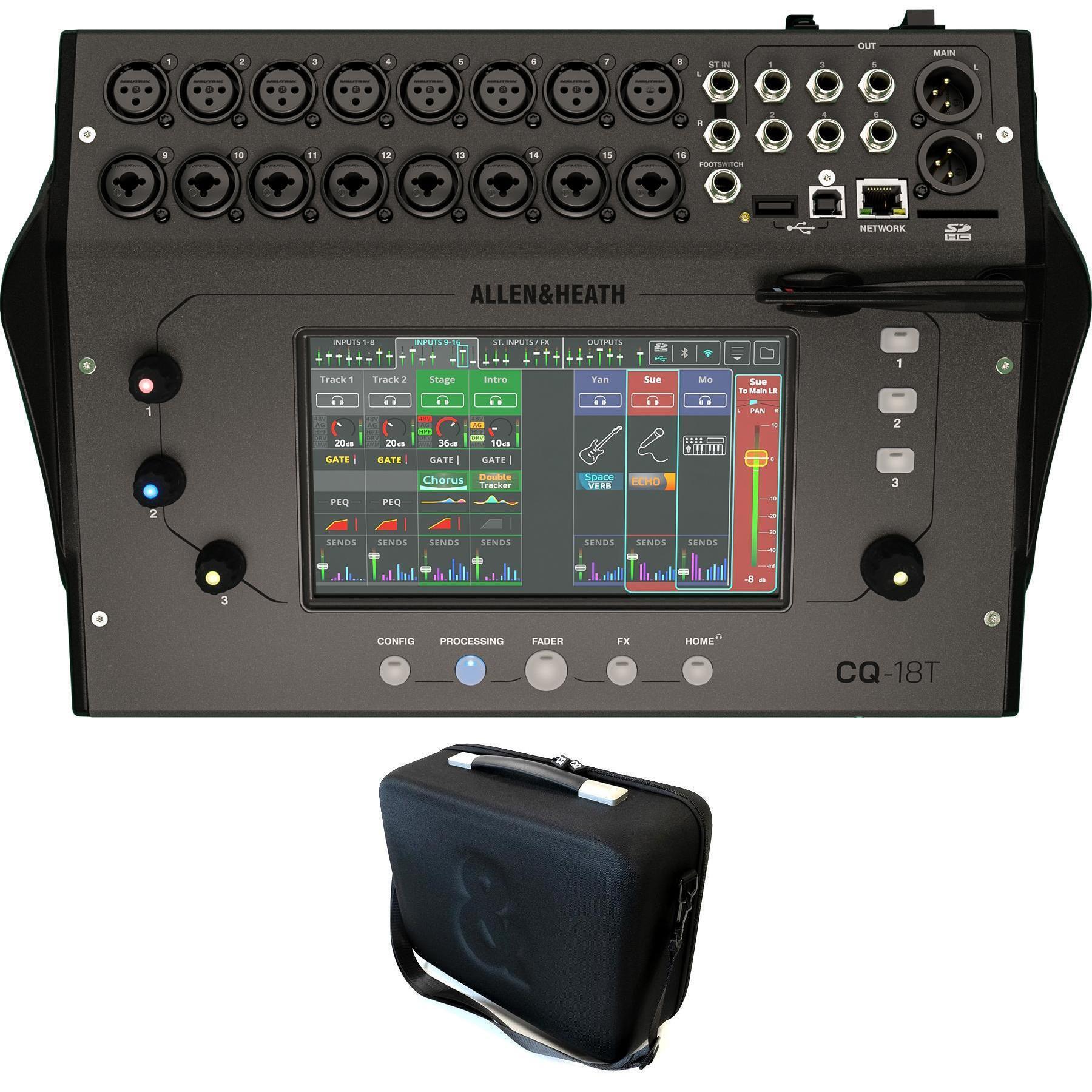 その他 Cal Allen & Heath CQ-18T 16-channel Digital Mixer with Padded Carry