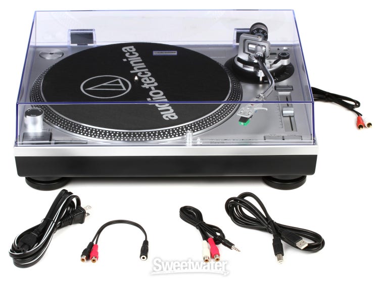 Audio-Technica AT-LP120X USB Argent Platine vinyle DJ - Muziker
