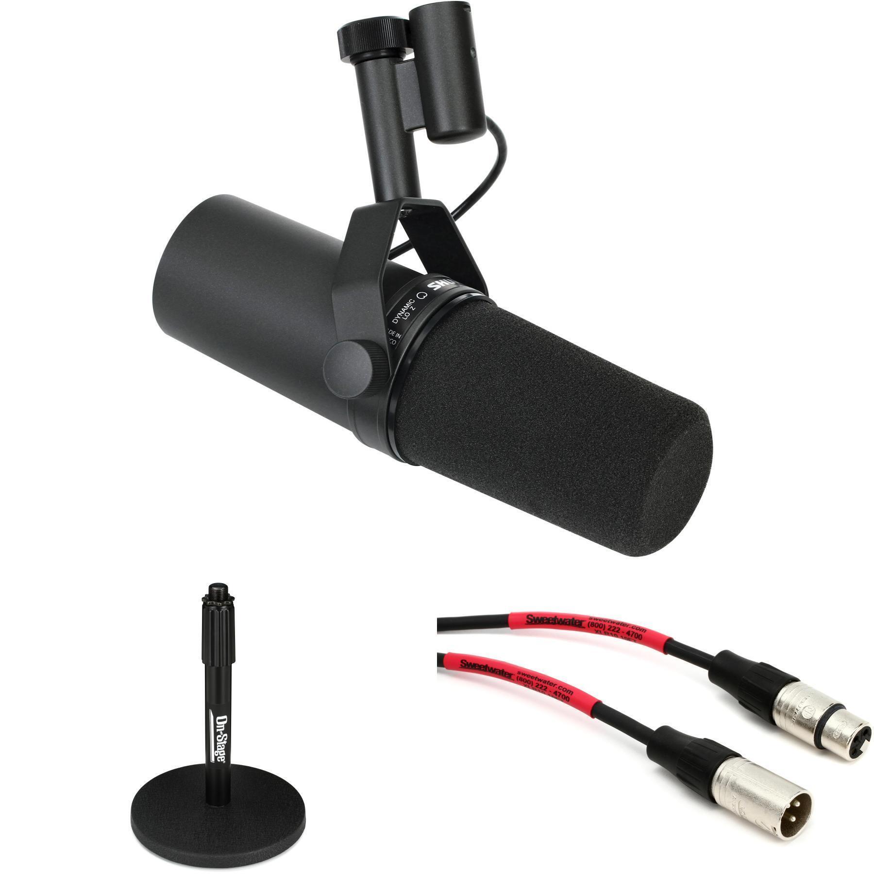 Shure SM7B Cardioid Dynamic Microphone with Desk Stand Kit