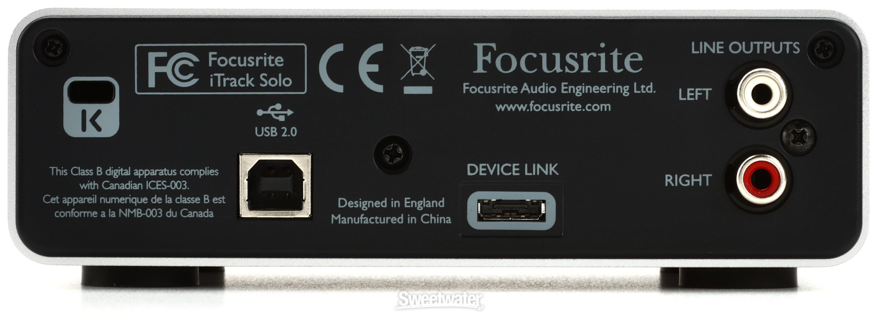 Focusrite iTrack Solo 2-channel Audio Interface with Lightning