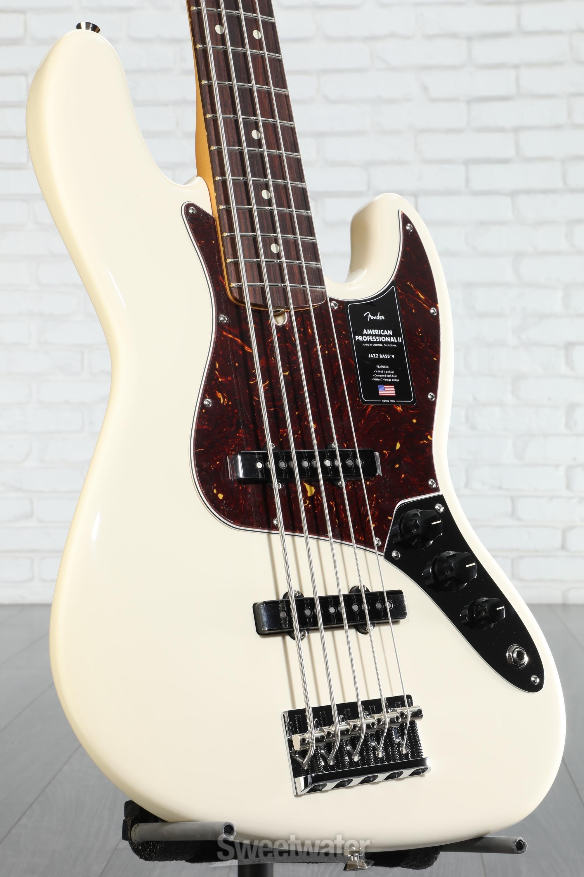 Fender American Professional II Jazz Bass V - Olympic White
