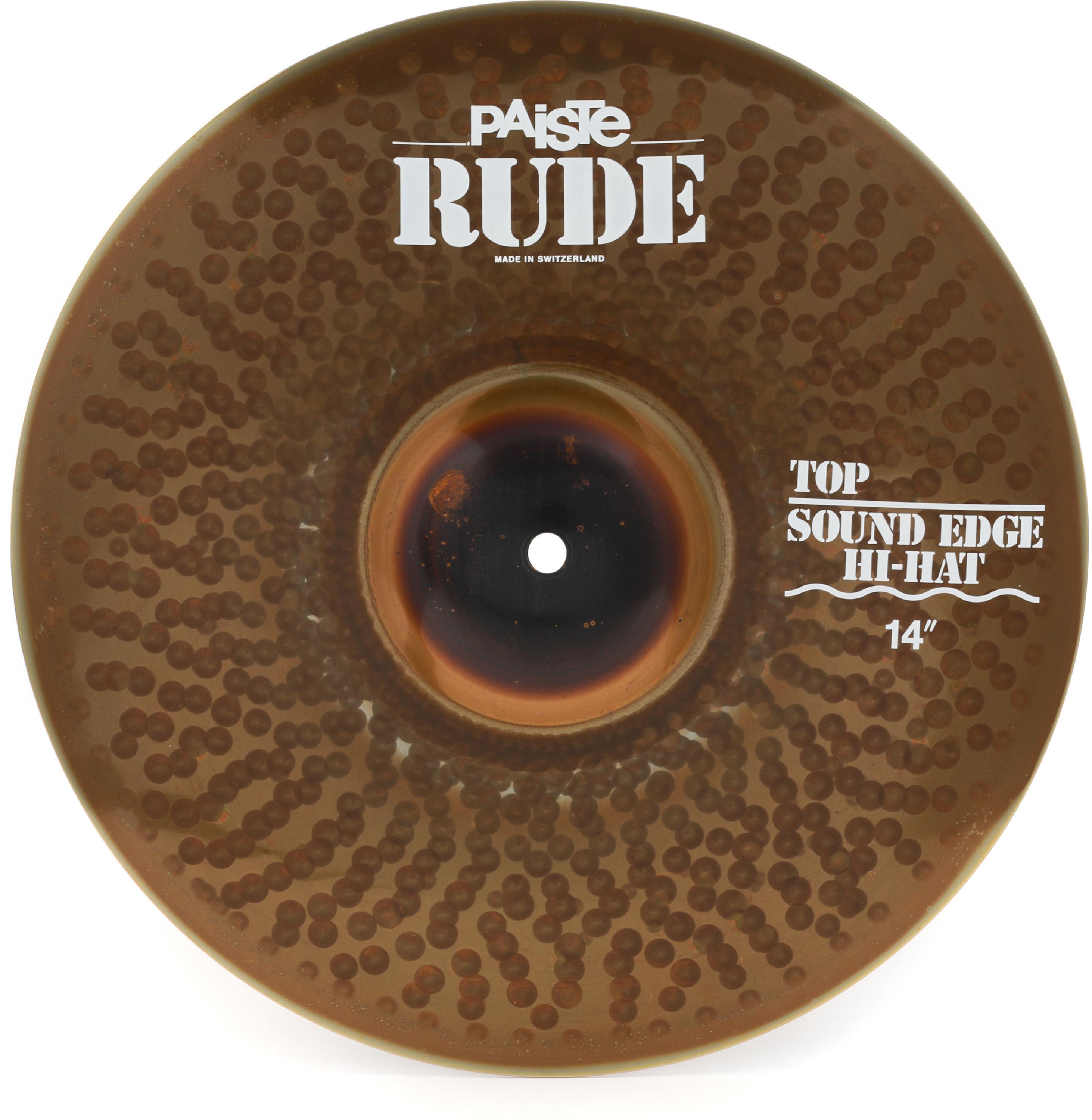 Paiste 14 inch RUDE Sound Edge Hi-hat Cymbals | Sweetwater