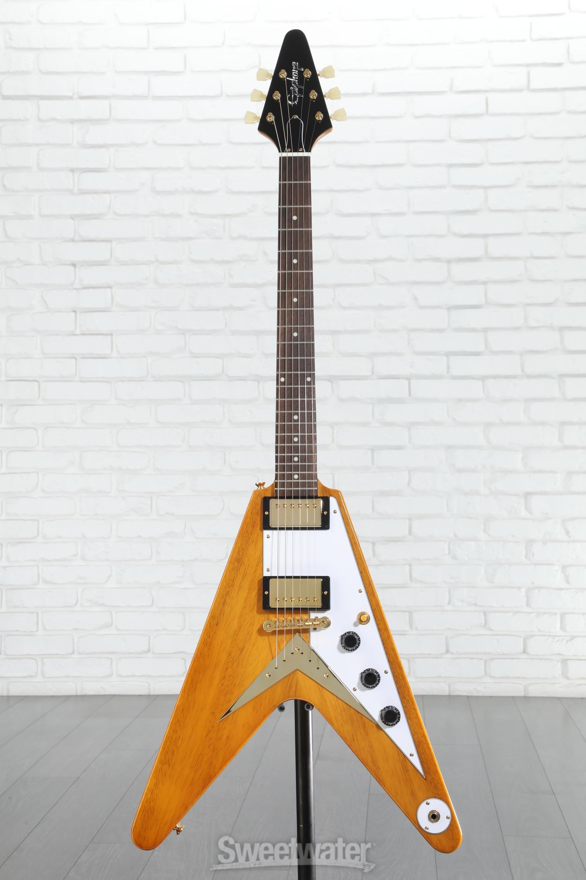 ギター Epiphone 1958 Korina Flying V Epiphone 1958 Korina Flying V Electric Guitar - Natural