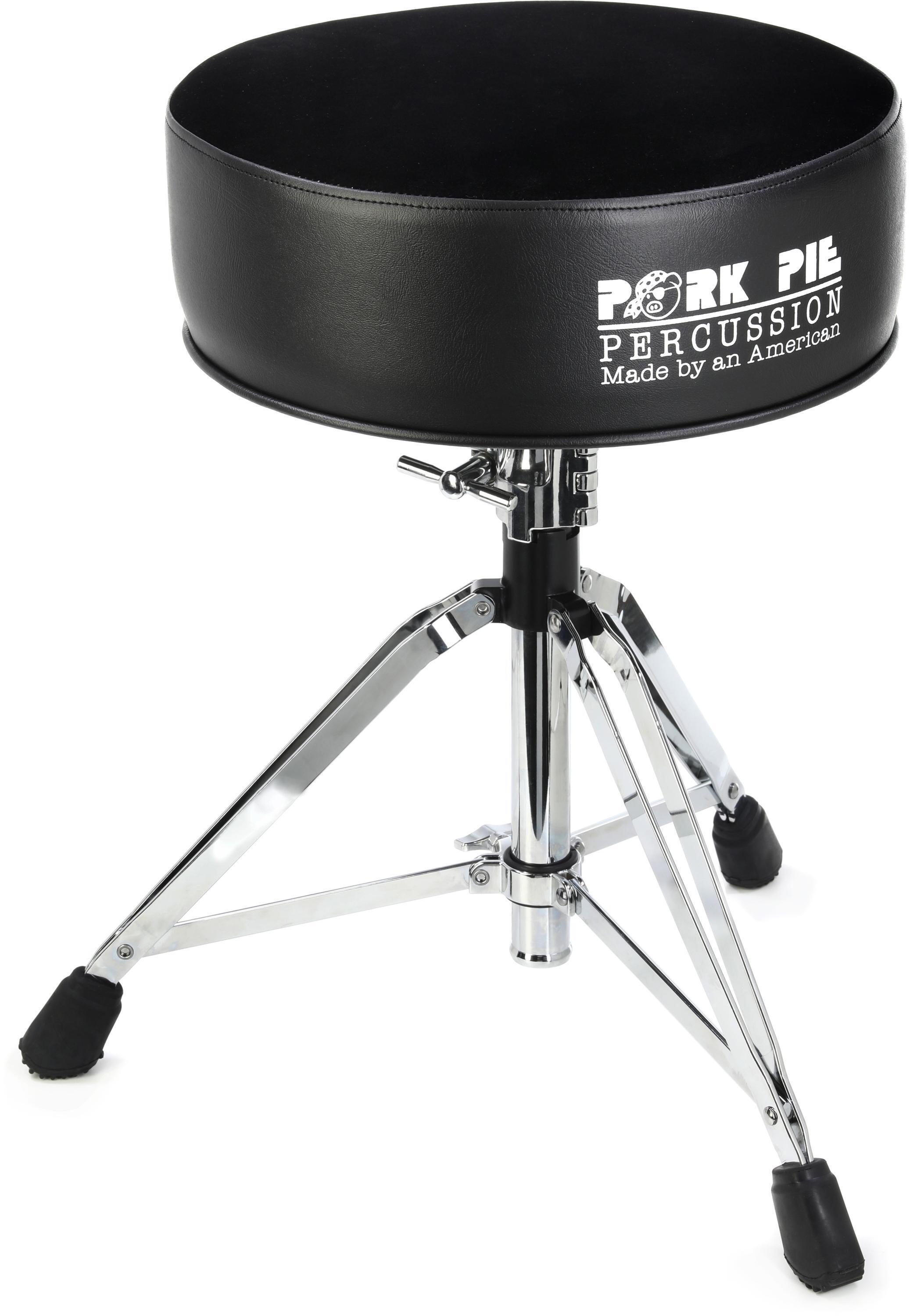 Photo of Pork Pie Percussion Round Drum Throne - Flat Black