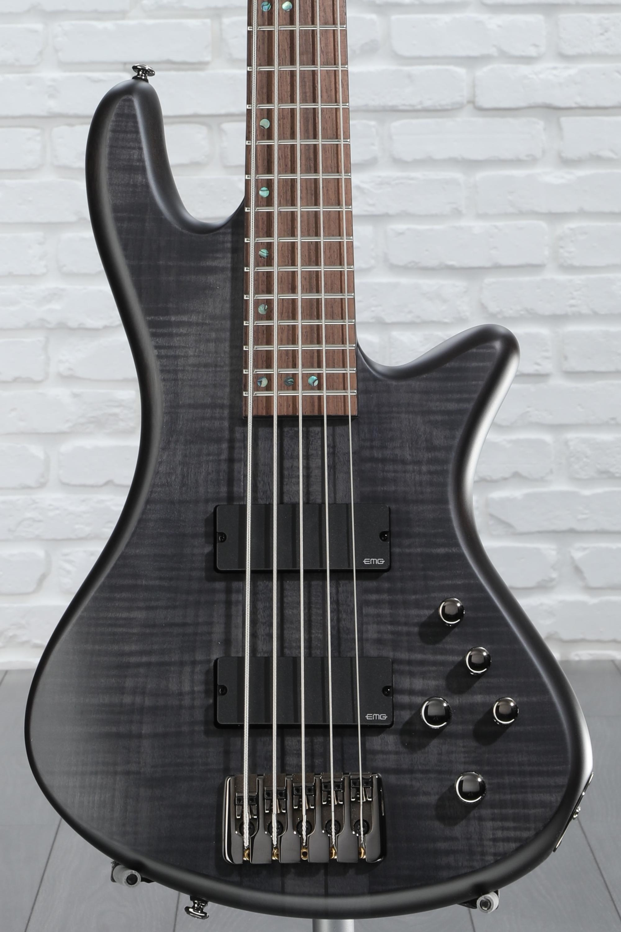 Schecter Stiletto Studio 5 Bass Guitar - See-Thru Black