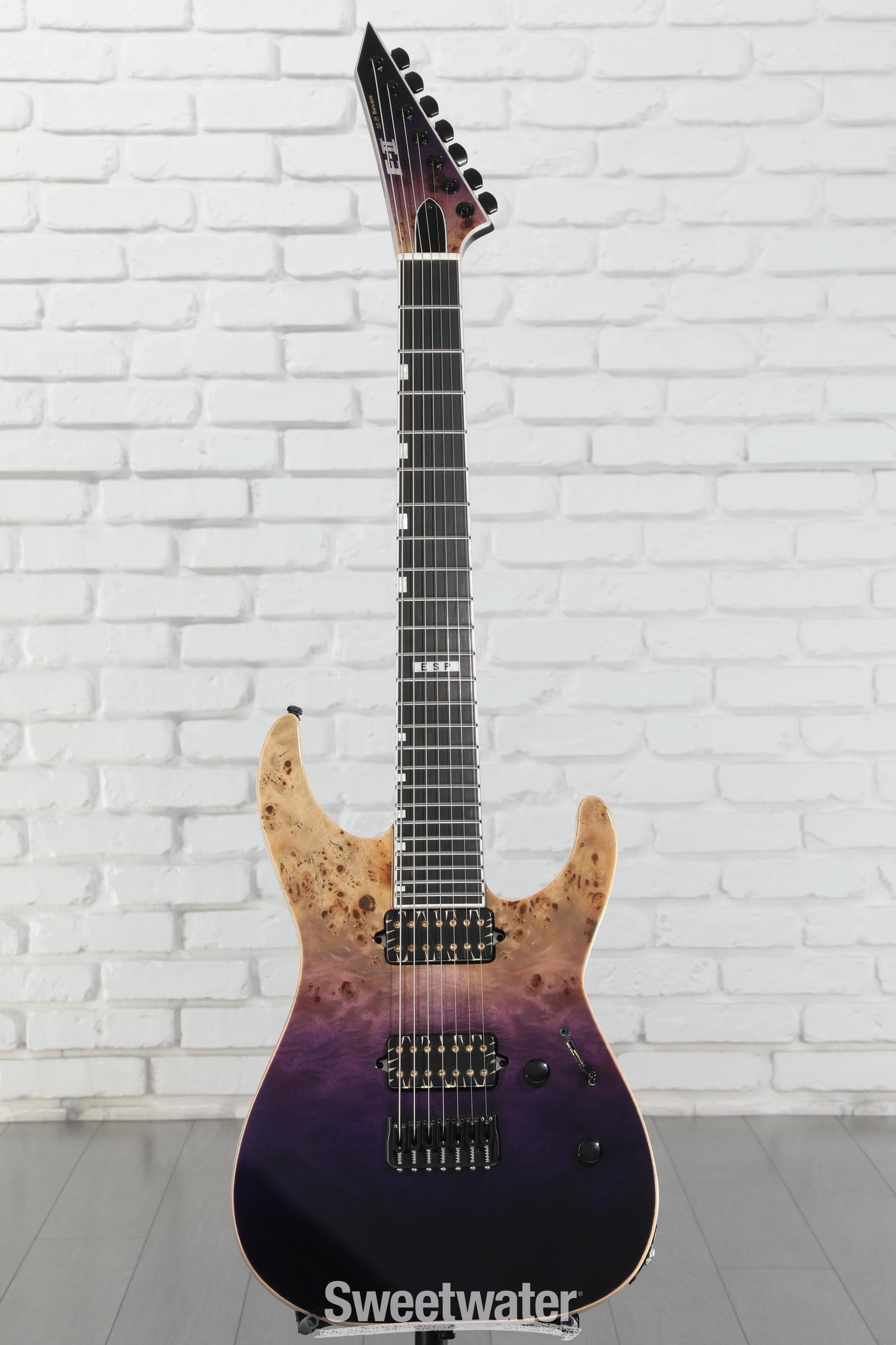 ESP E-II M-II 7 NT Electric Guitar - Purple Natural Fade