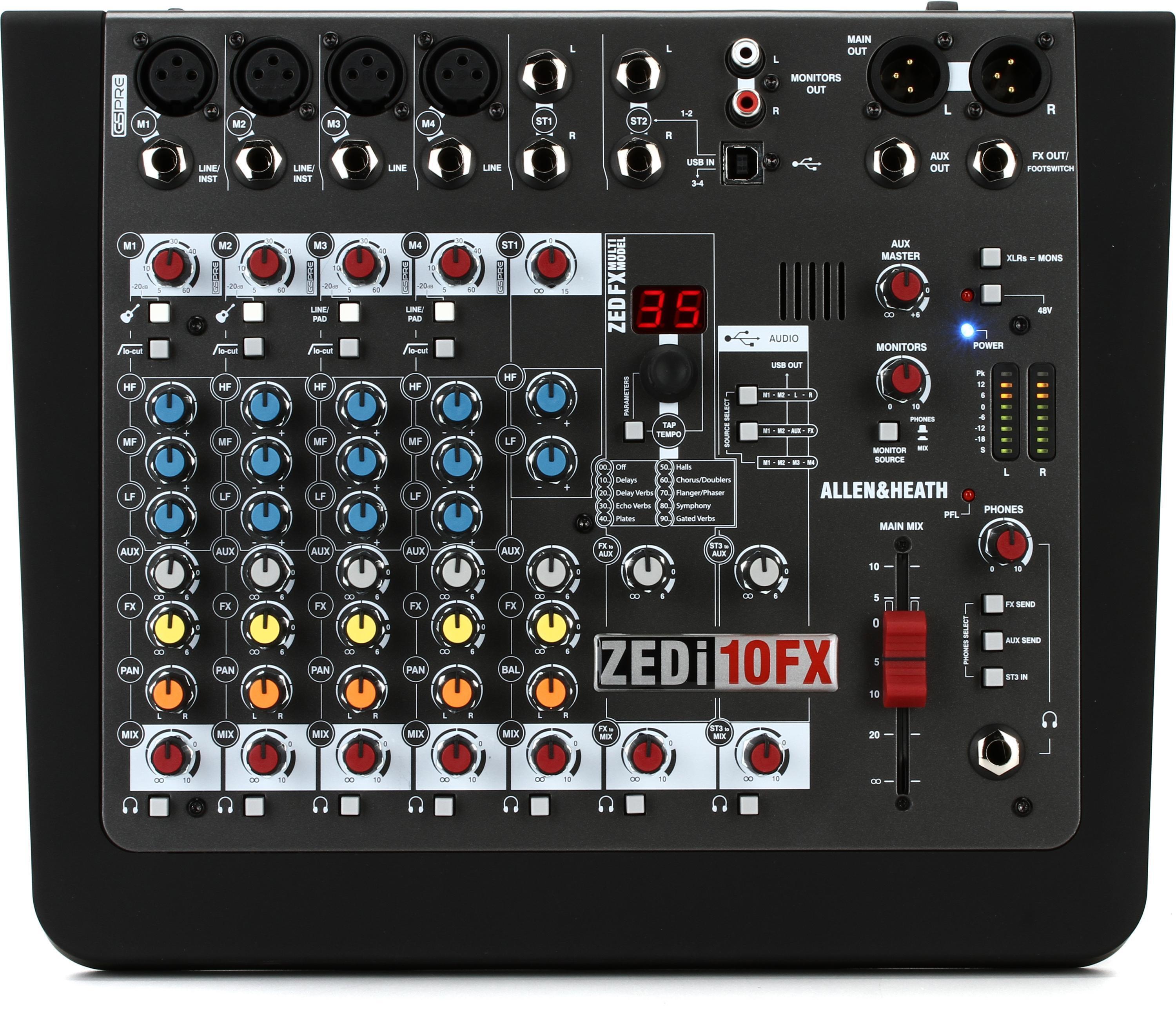 Allen & Heath ZEDi-10FX 10-channel Mixer with USB Audio 