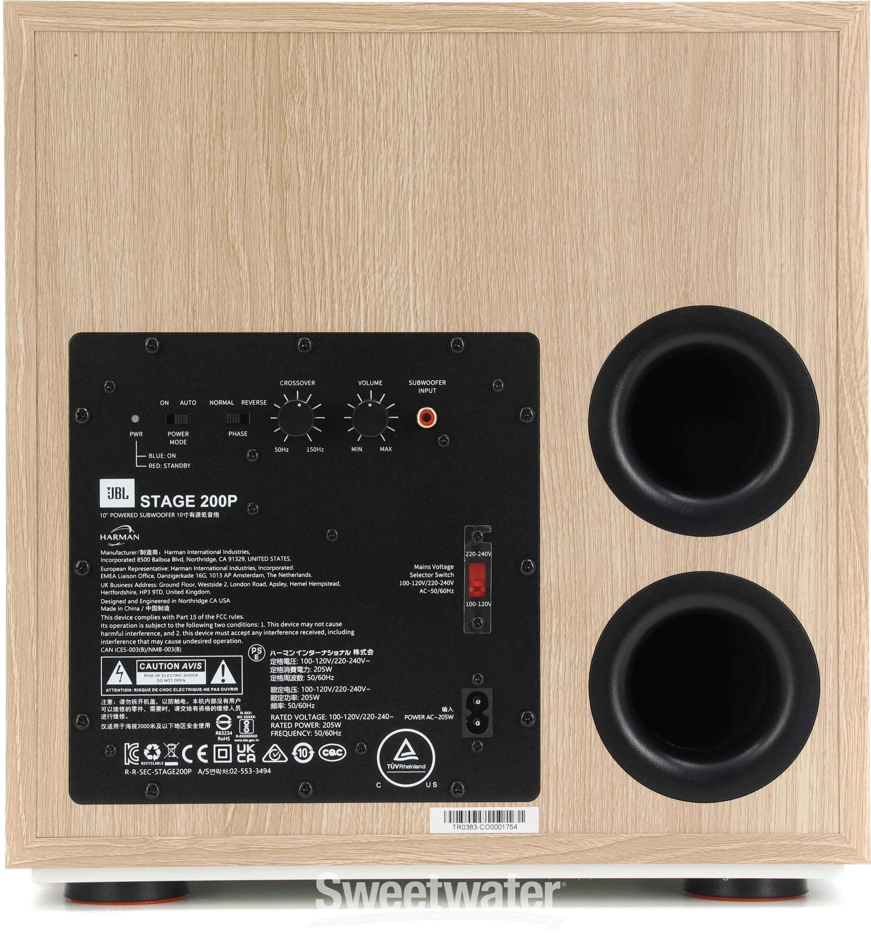 JBL Stage 200P 10-inch Powered Subwoofer - Latte | Sweetwater