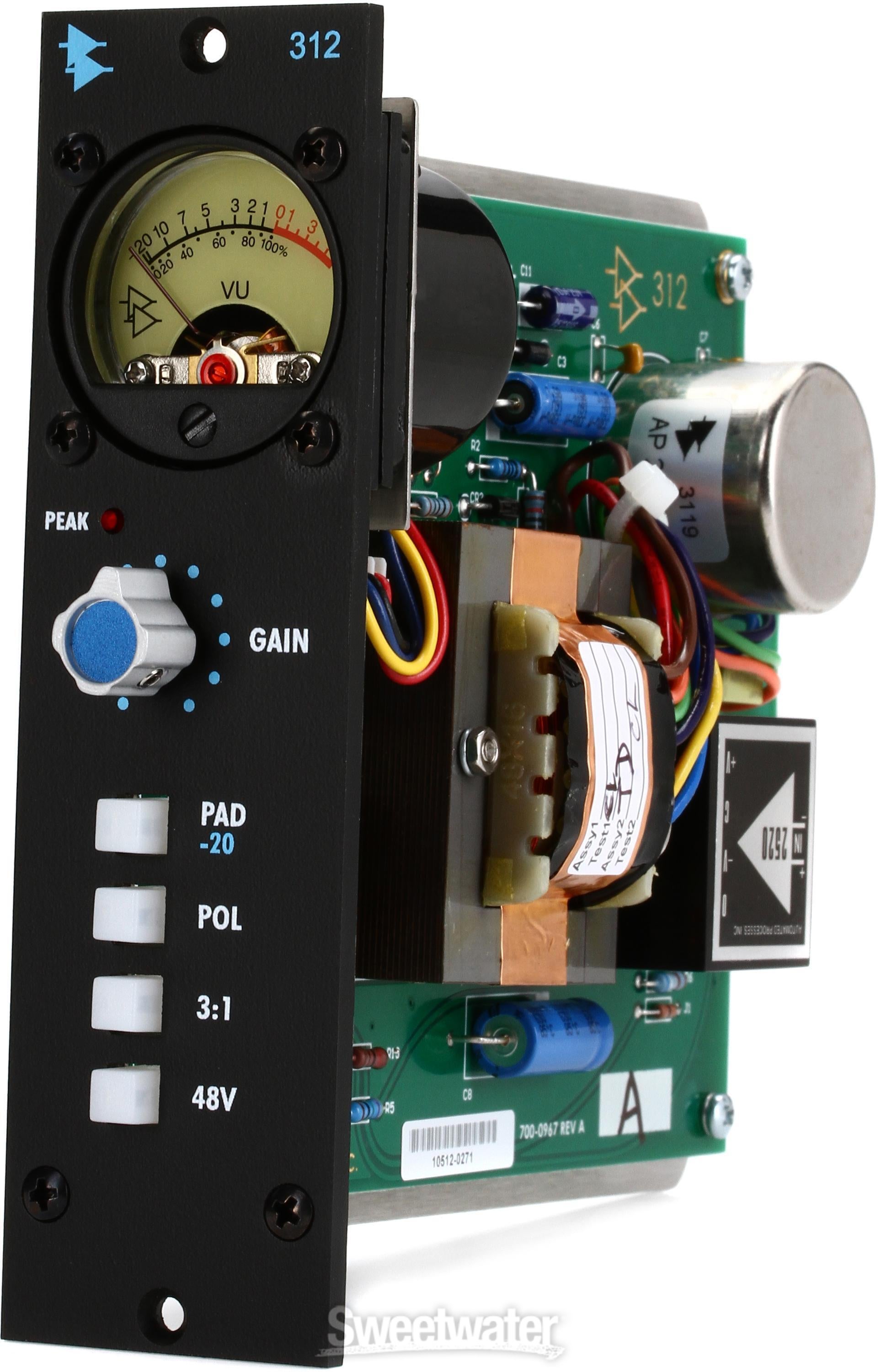 API 312 500 Series Microphone Preamp | Sweetwater