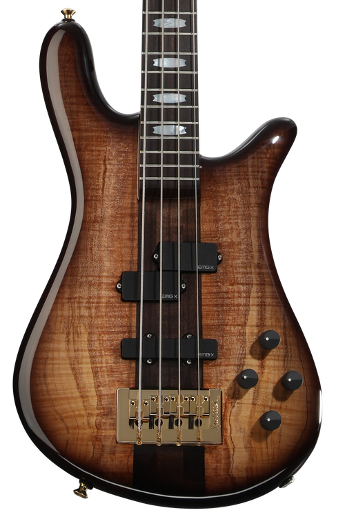 Spector USA NS-2 Electric Bass Guitar - Brown Edgeburst