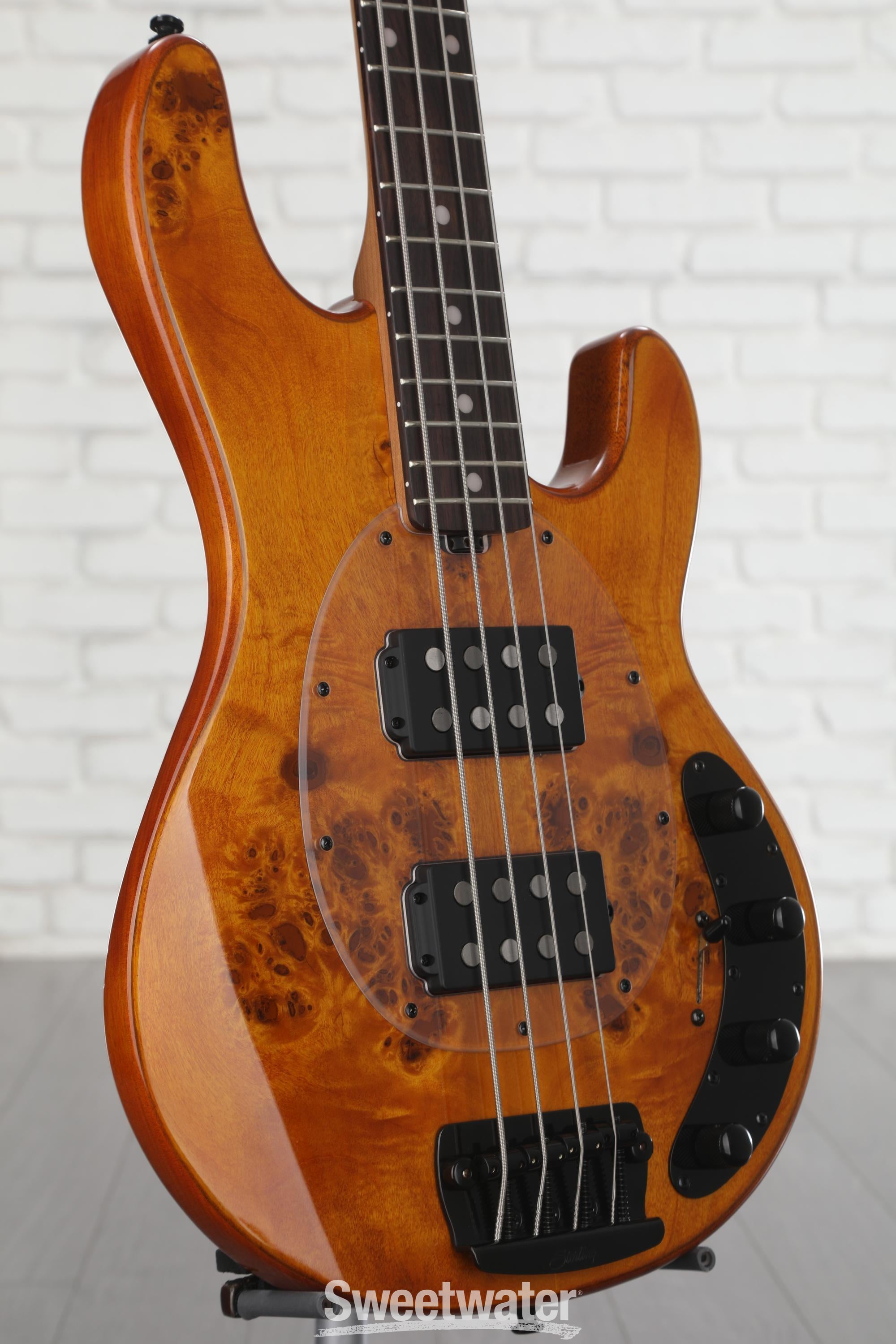 Sterling By Music Man StingRay RAY34HH Bass Guitar - Amber