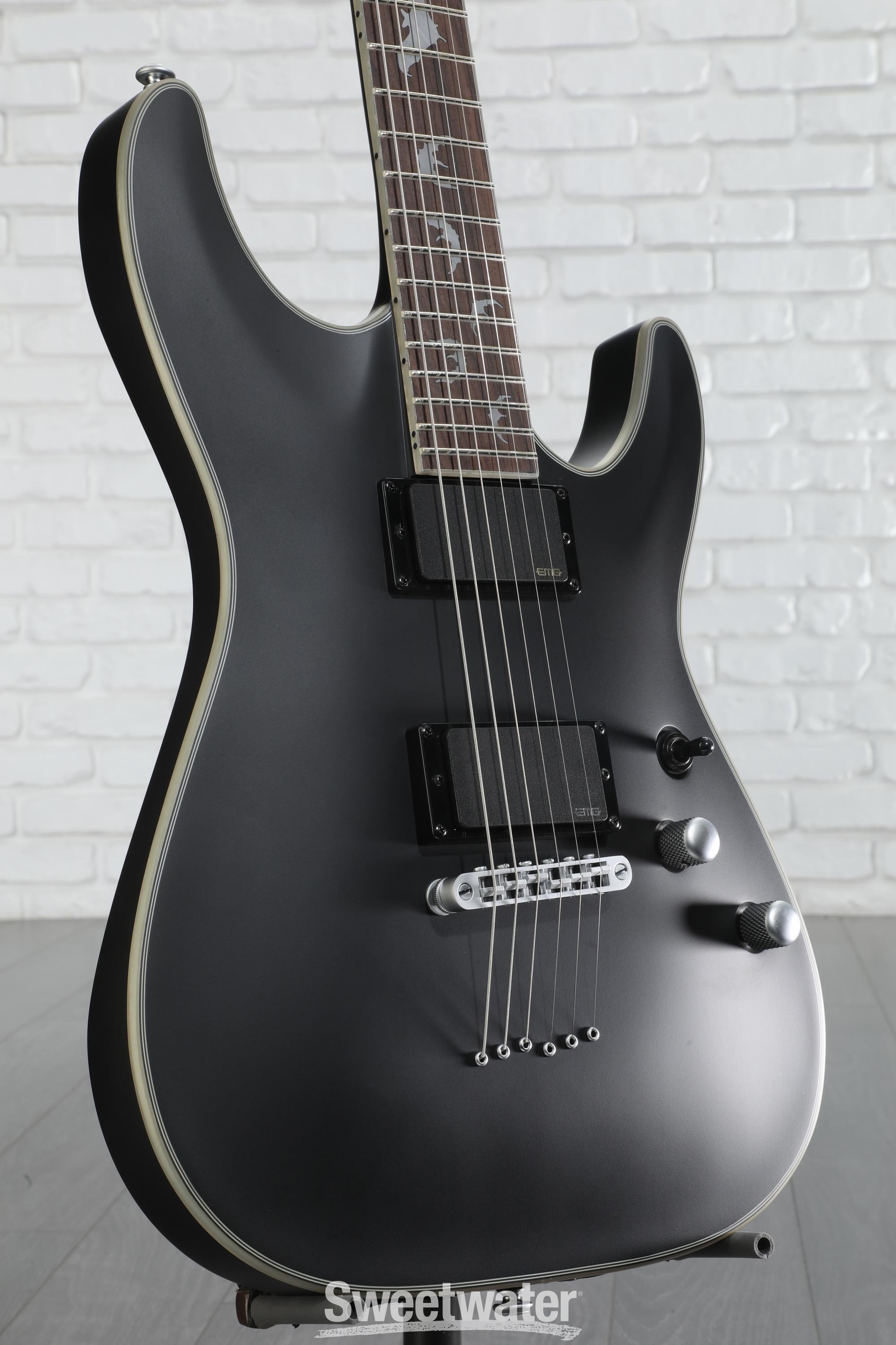 Schecter Damien Platinum 6 Electric Guitar - Satin Black