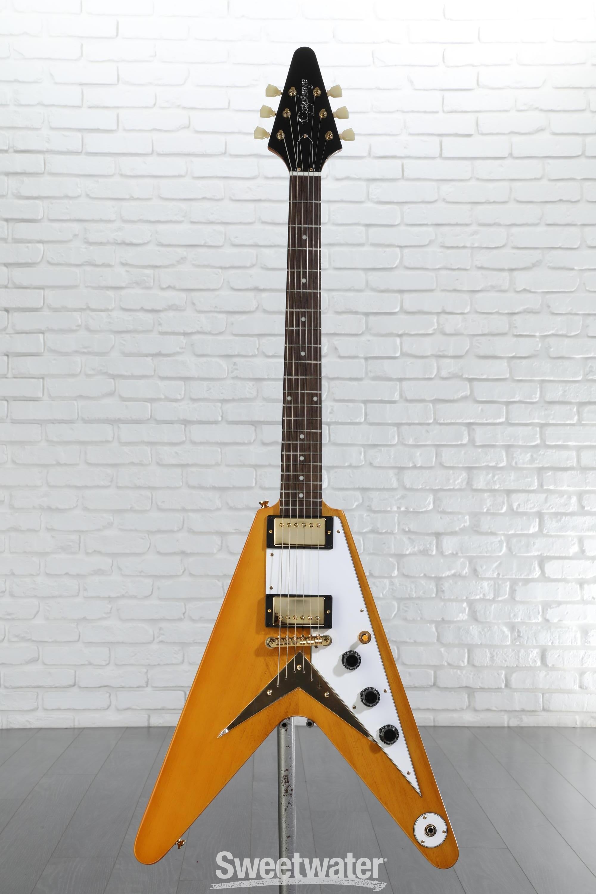 激安超特価 最大80%オフ  Epiphone 1958 Korina Flying V Electric Guitar - Natural ギター