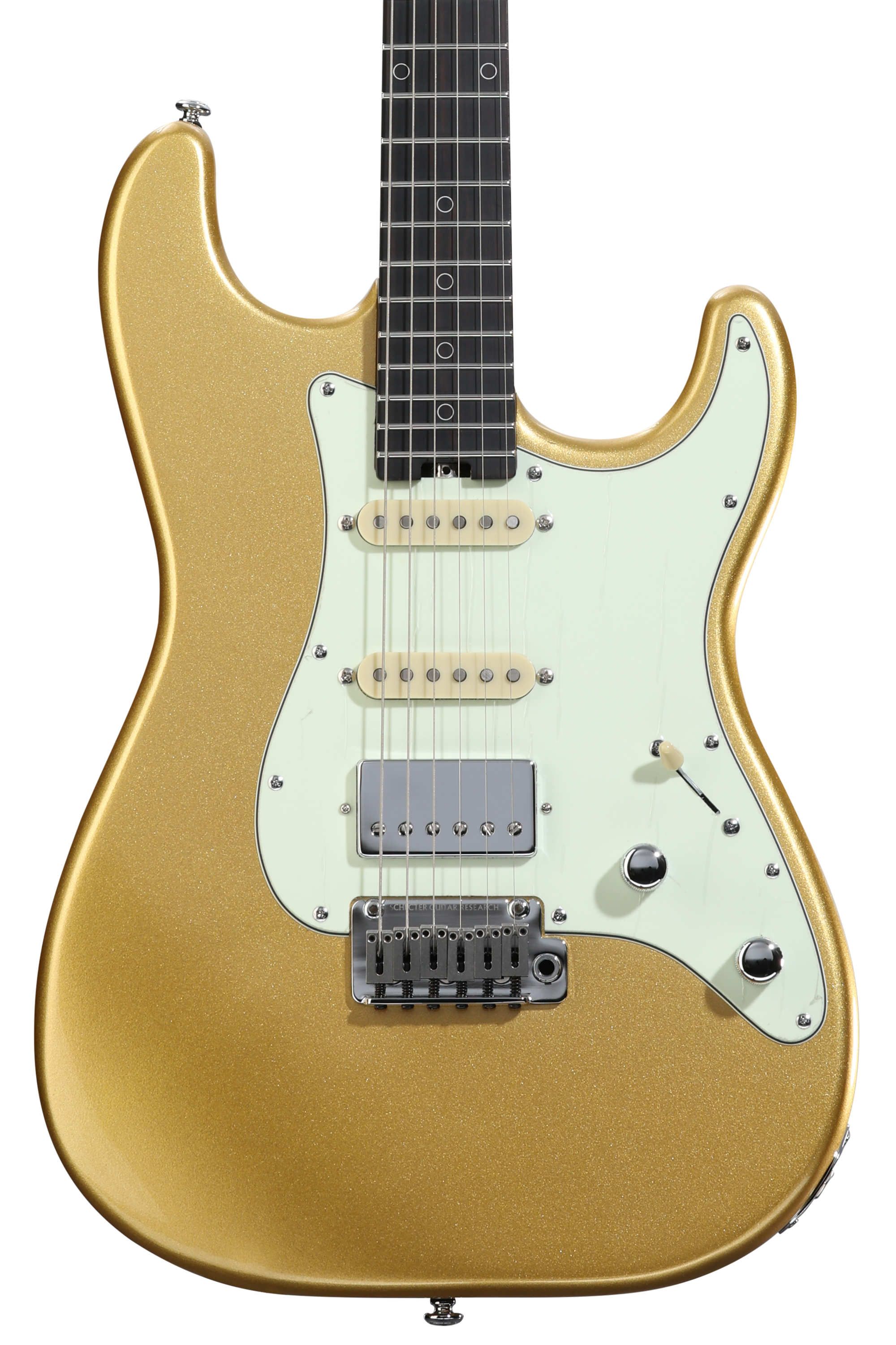 Schecter Nick Johnston Traditional HSS 10th Anniversary Electric Guitar - Atomic Saffron