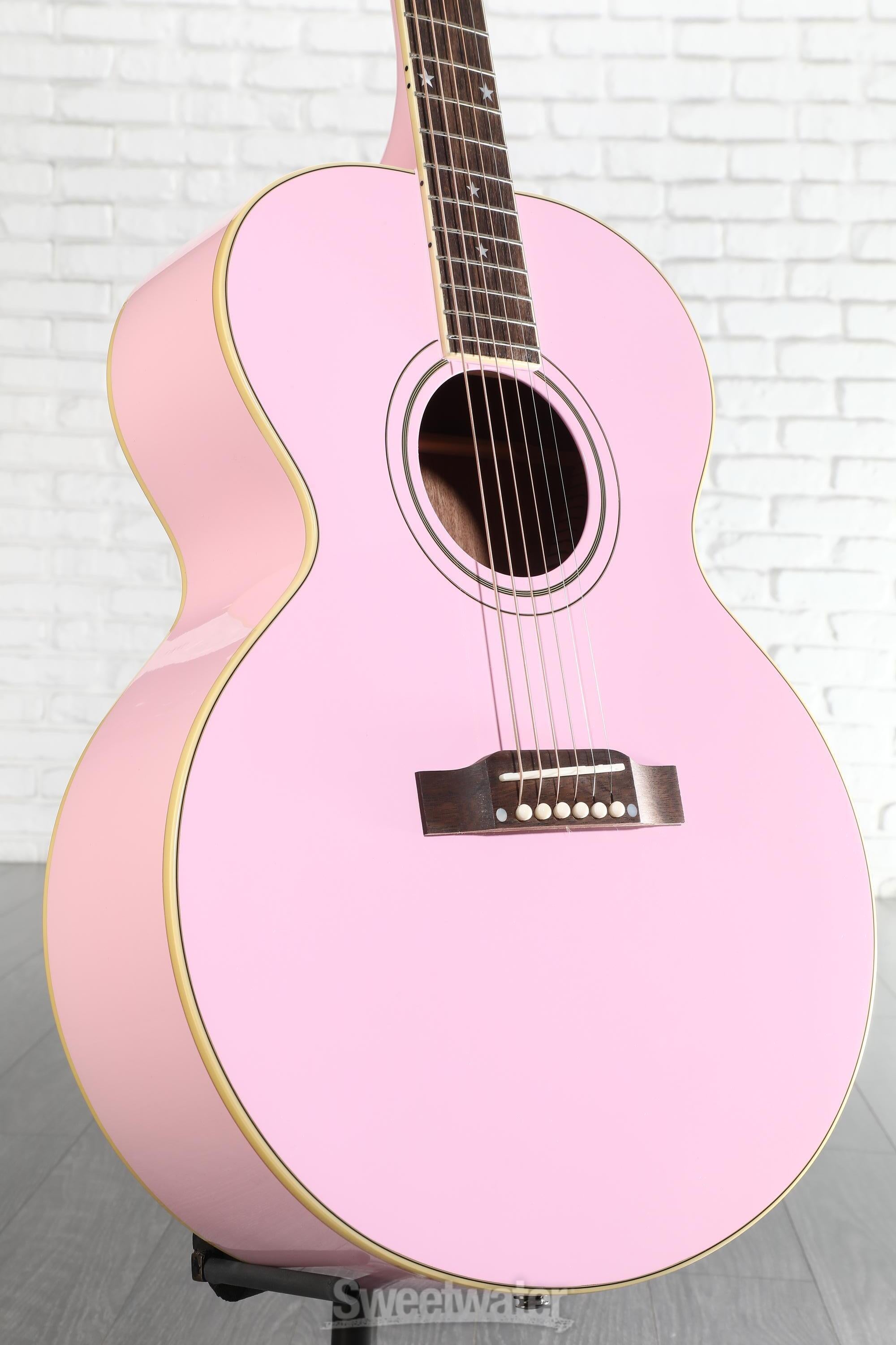 Photo of Epiphone J-180 LS Acoustic-electric Guitar - Pink